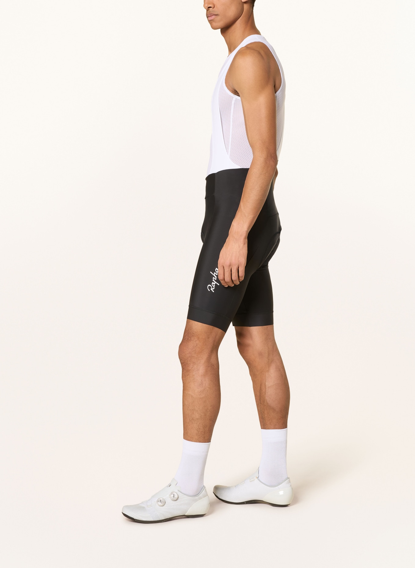 Rapha Radhose CORE BIB mit Trägern und gepolstertem Einsatz: SCHWARZ / WEISS