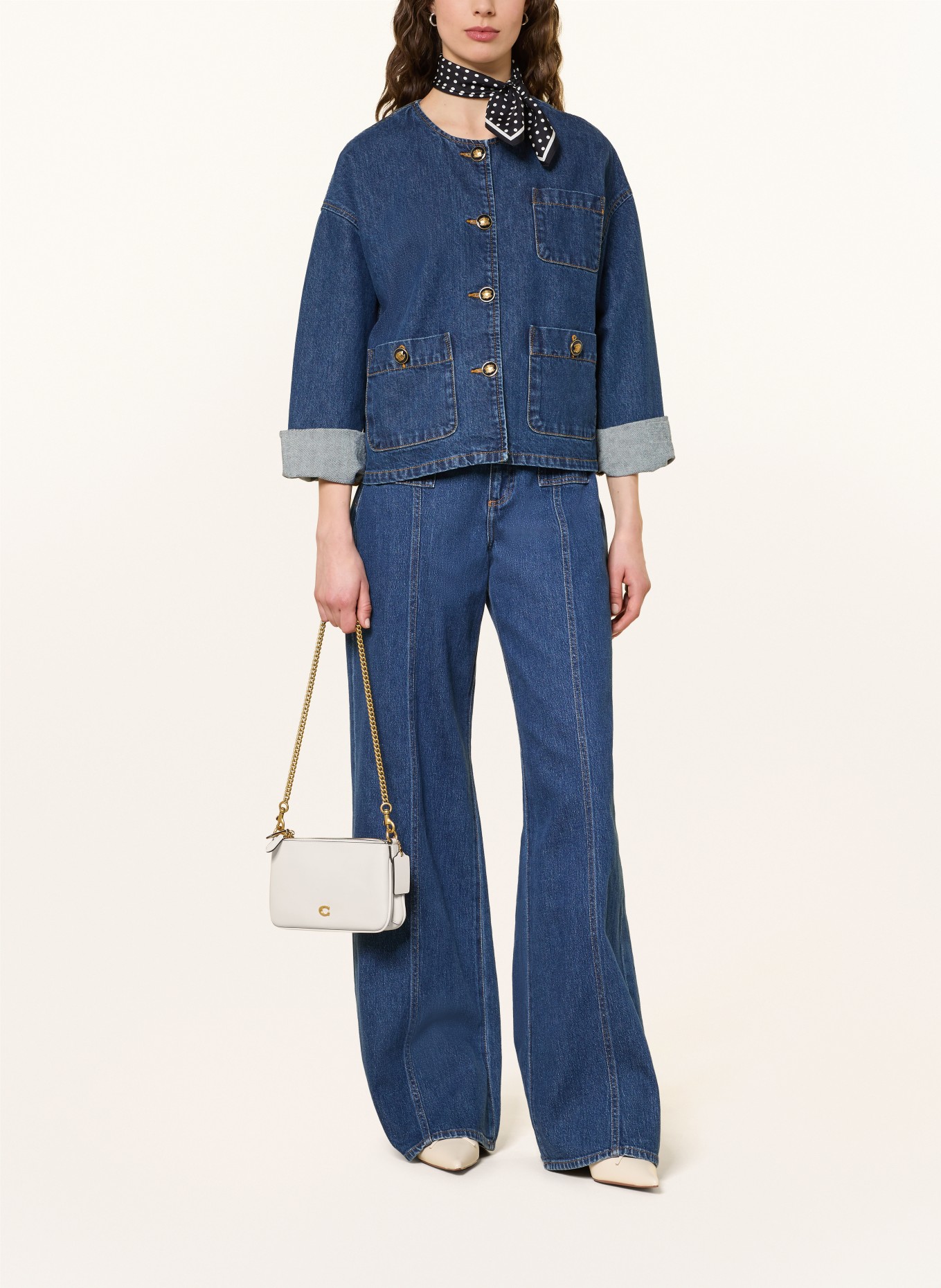 COACH AUDREY Shoulder Bag: LIGHT BROWN / GOLD