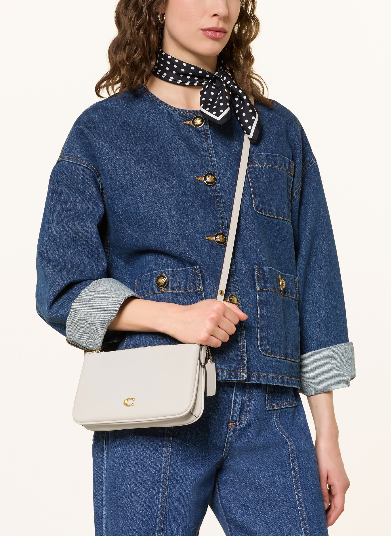 COACH AUDREY Shoulder Bag: LIGHT BROWN / GOLD