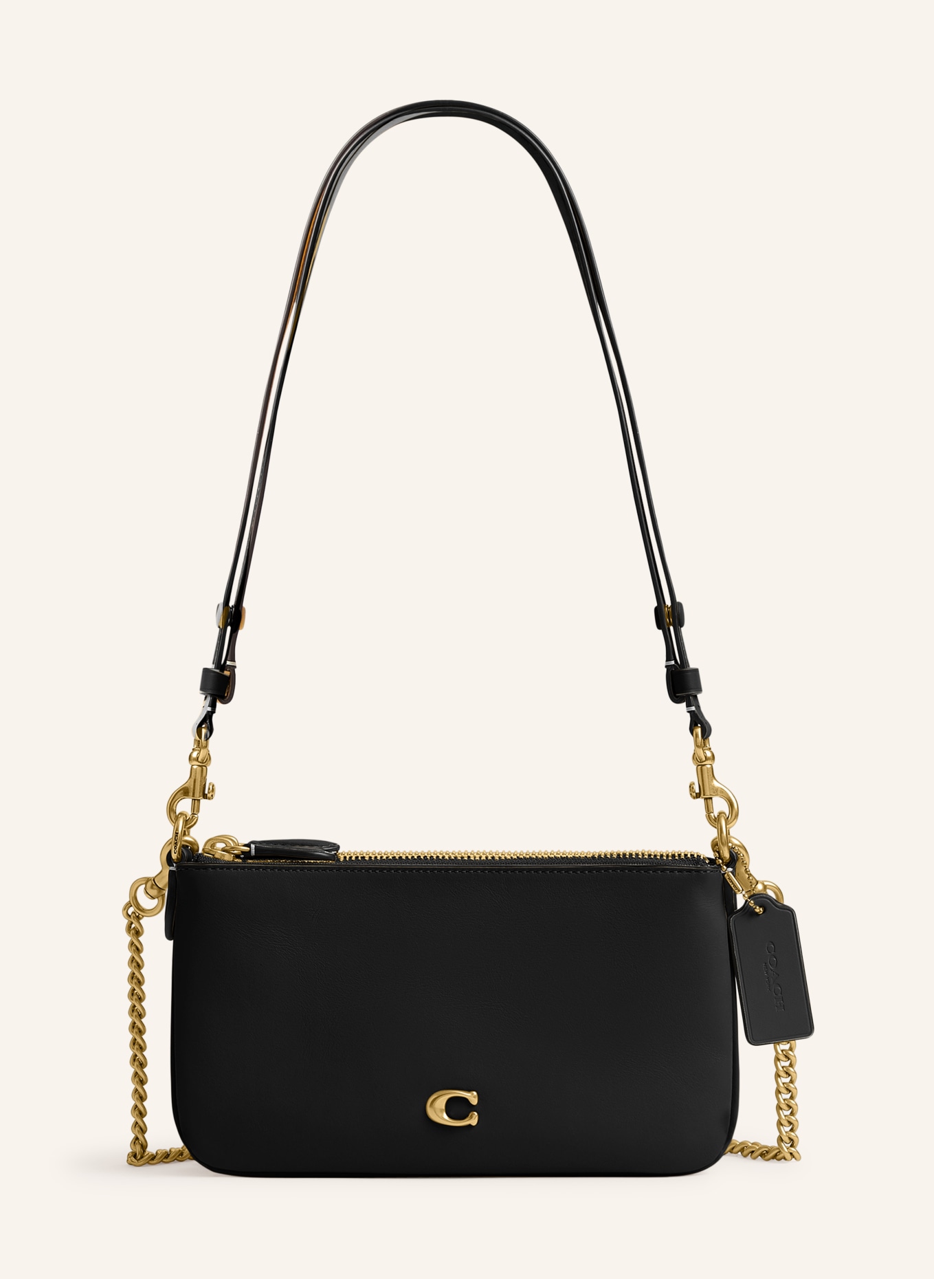 COACH AUDREY Shoulder Bag: BLACK / GOLD