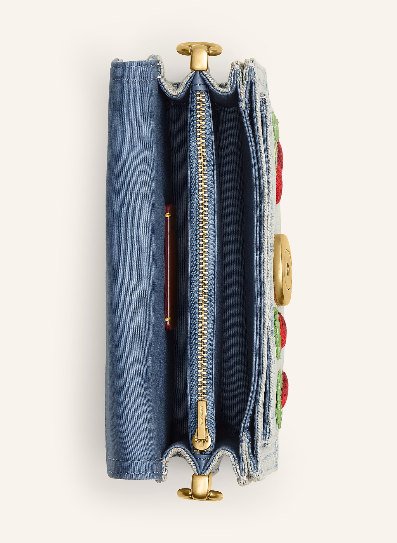 COACH TABBY Shoulder Bag: LIGHT BLUE / RED / GREEN