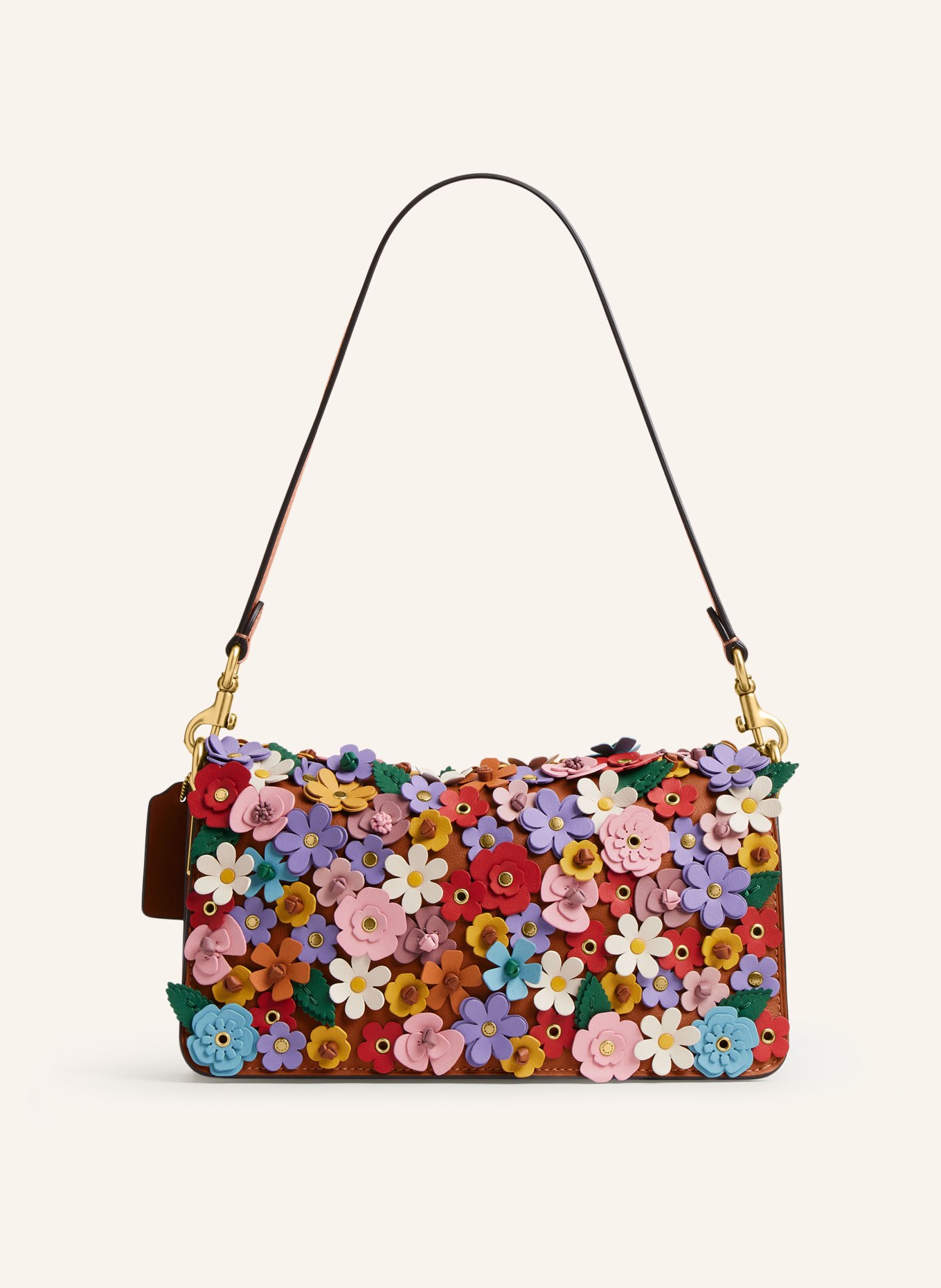 COACH TABBY Shoulder Bag: BROWN / RED / YELLOW