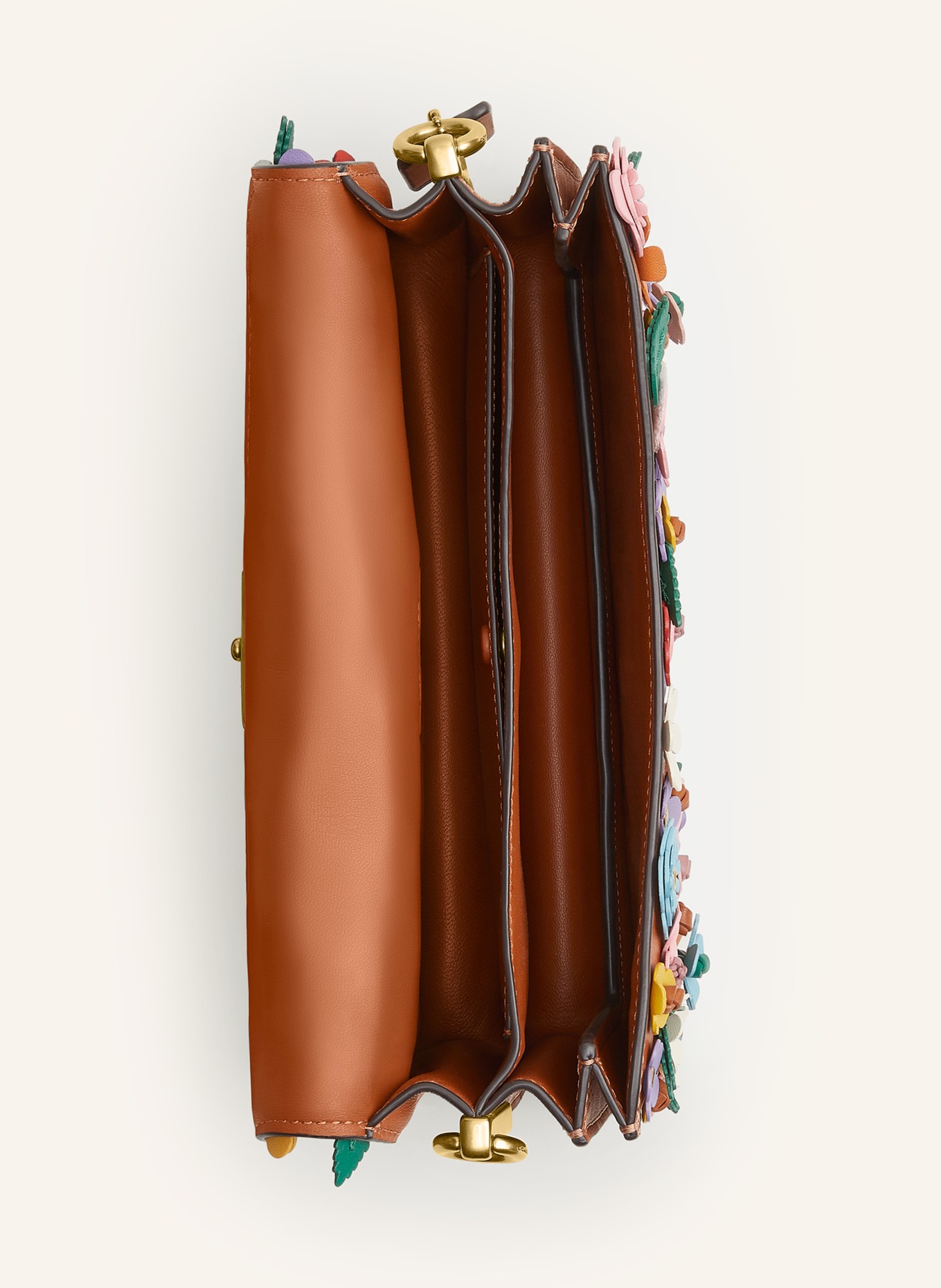 COACH TABBY Shoulder Bag: BROWN / RED / YELLOW