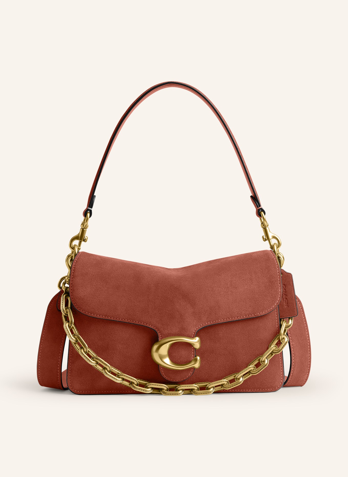 COACH Schultertasche TABBY: BRAUN / GOLD
