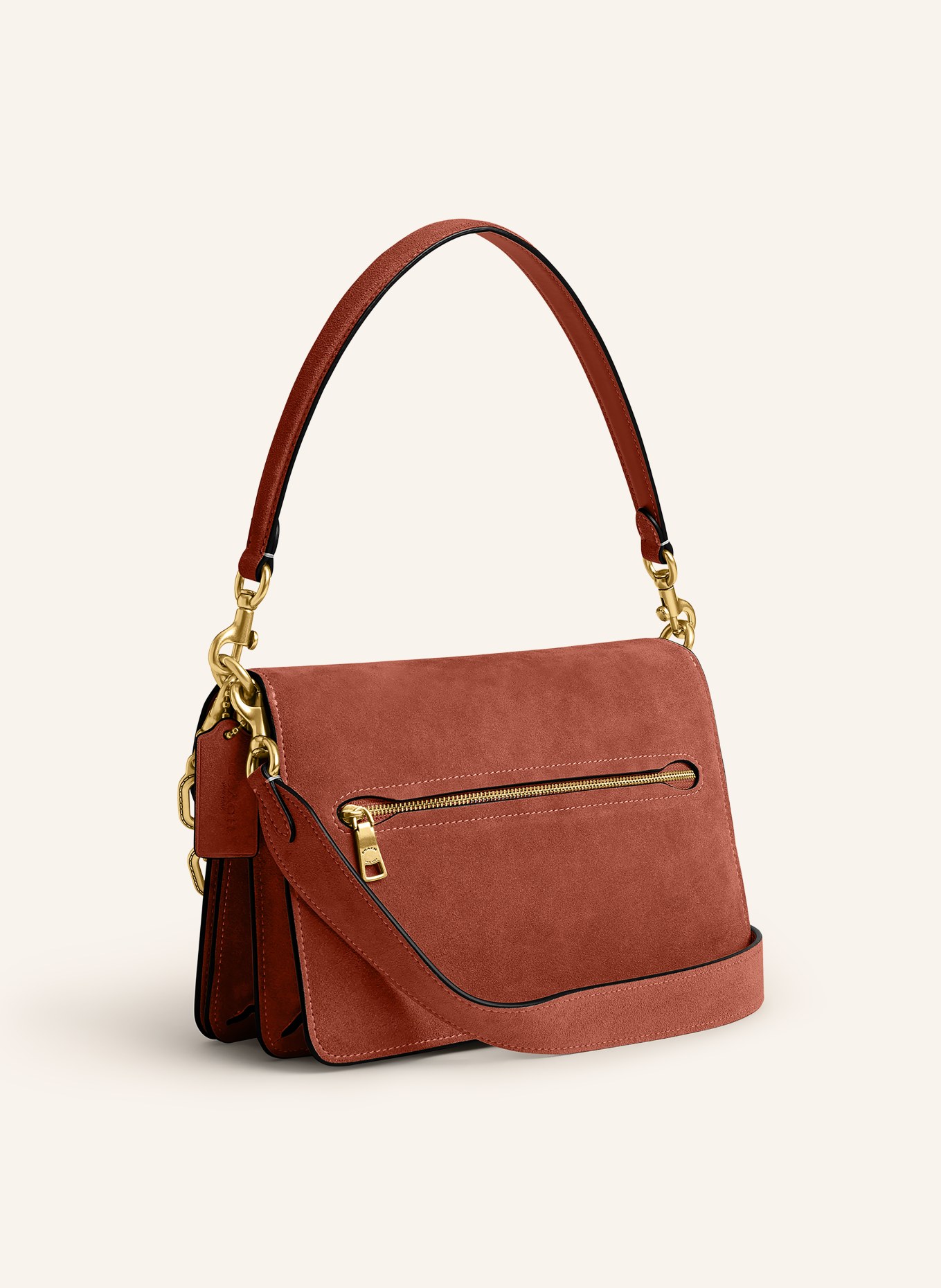 COACH Schultertasche TABBY: BRAUN / GOLD