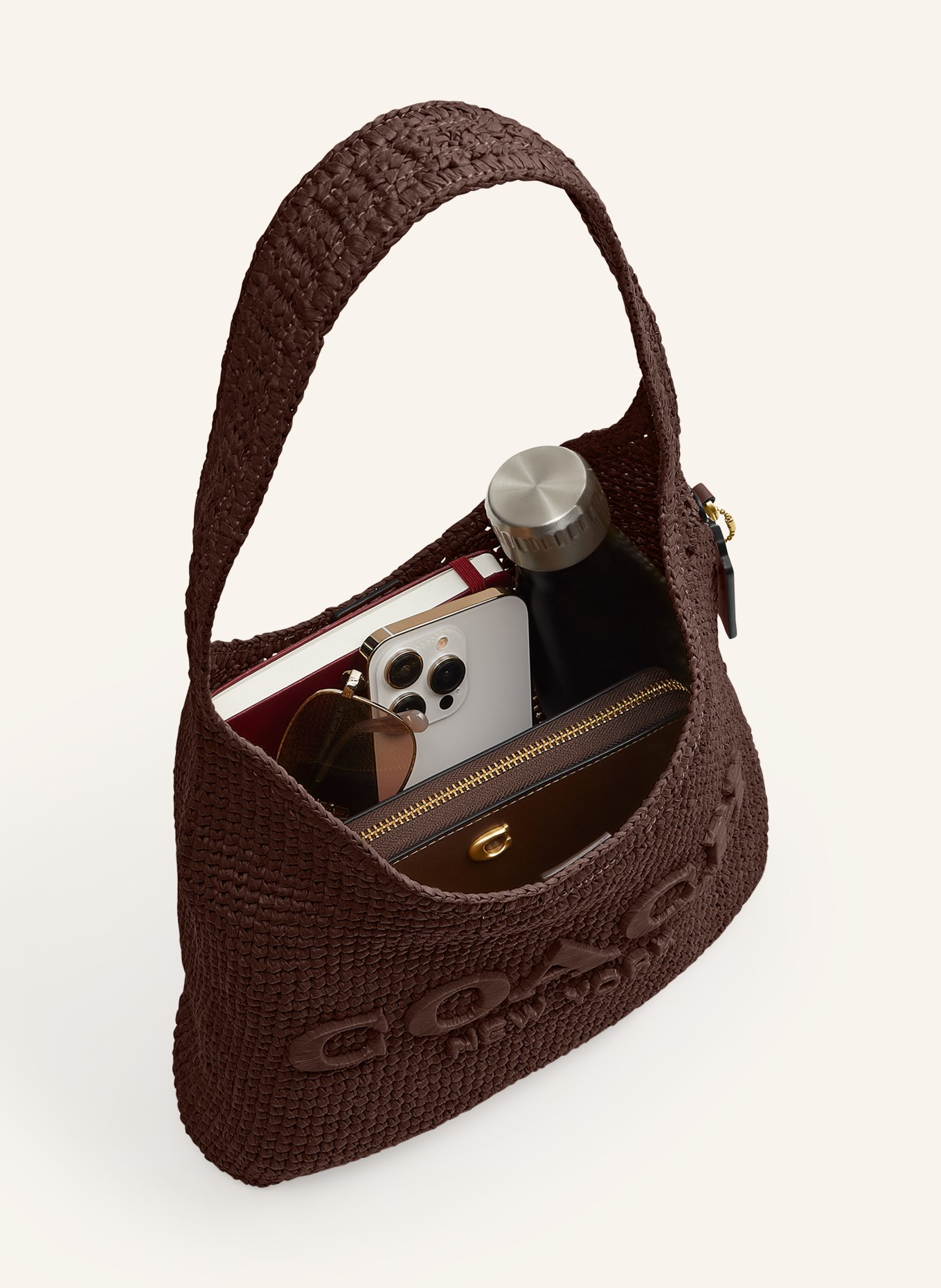 COACH BROOKLYN Tote Bag: DARK BROWN
