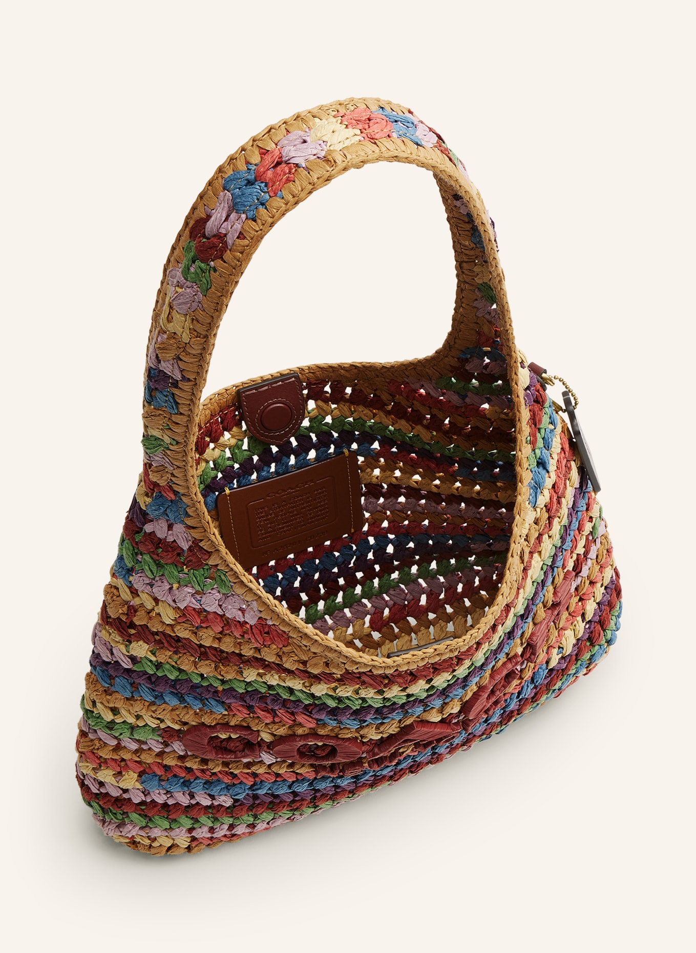 COACH Beuteltasche BROOKLYN: CAMEL / ROT / BLAU