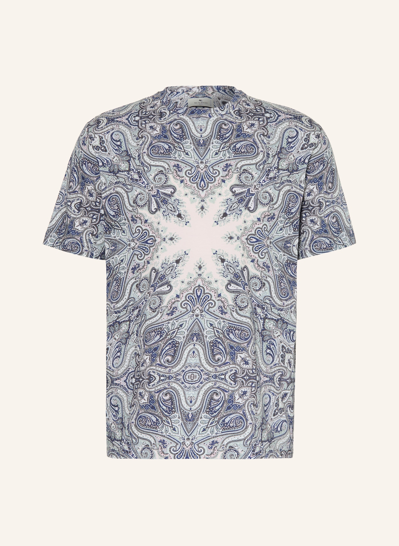 ETRO T-shirt: BLAUW / ROSE CLAIR
