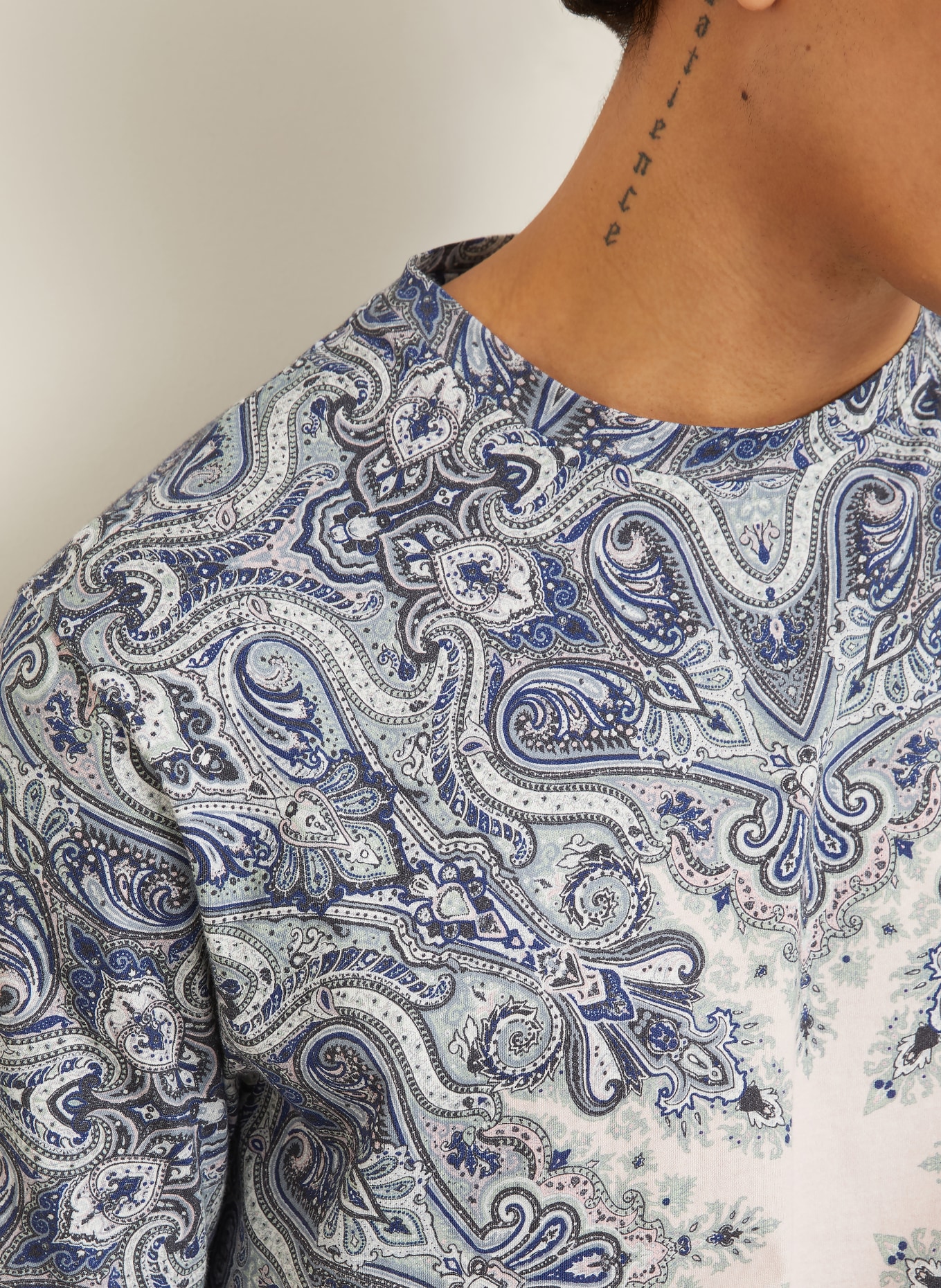 ETRO T-shirt: BLAUW / ROSE CLAIR