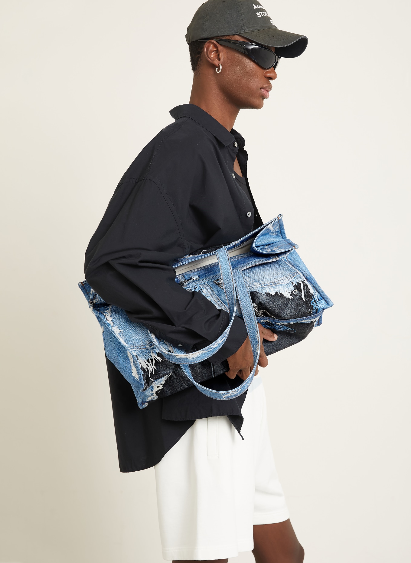 Acne Studios shopper: BLUE / WHITE / BLACK