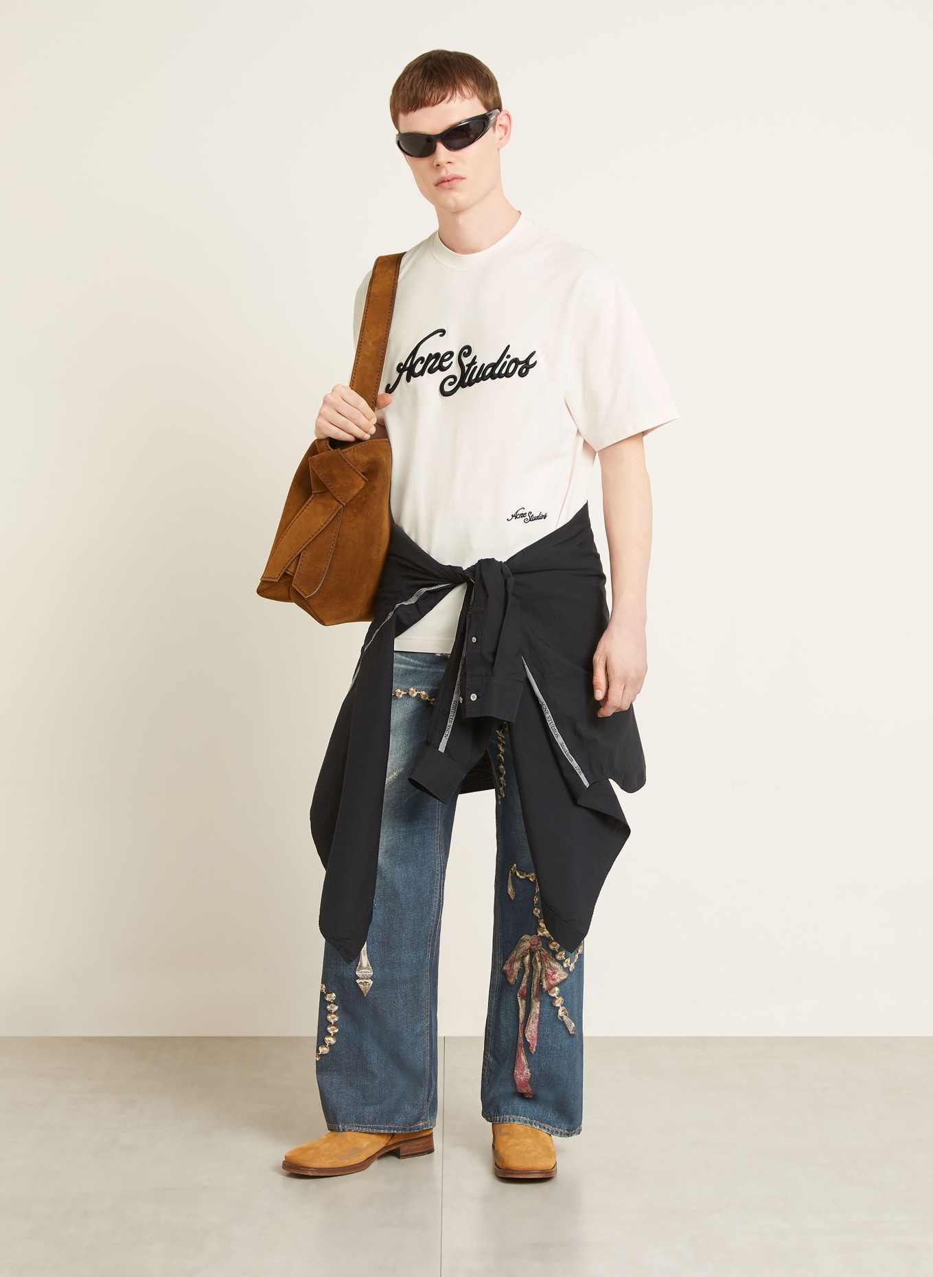 Acne Studios T-shirt: ROSE CLAIR / ZWART