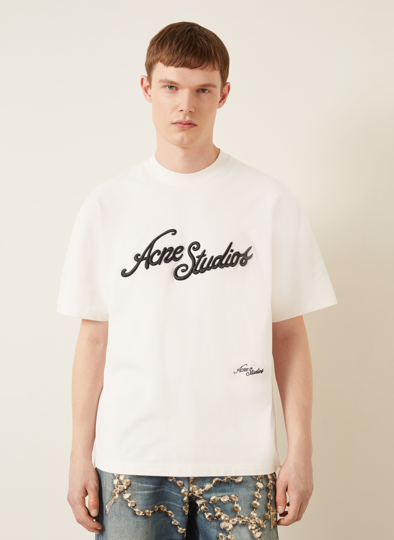 Acne Studios T-shirt: ROSE CLAIR / ZWART