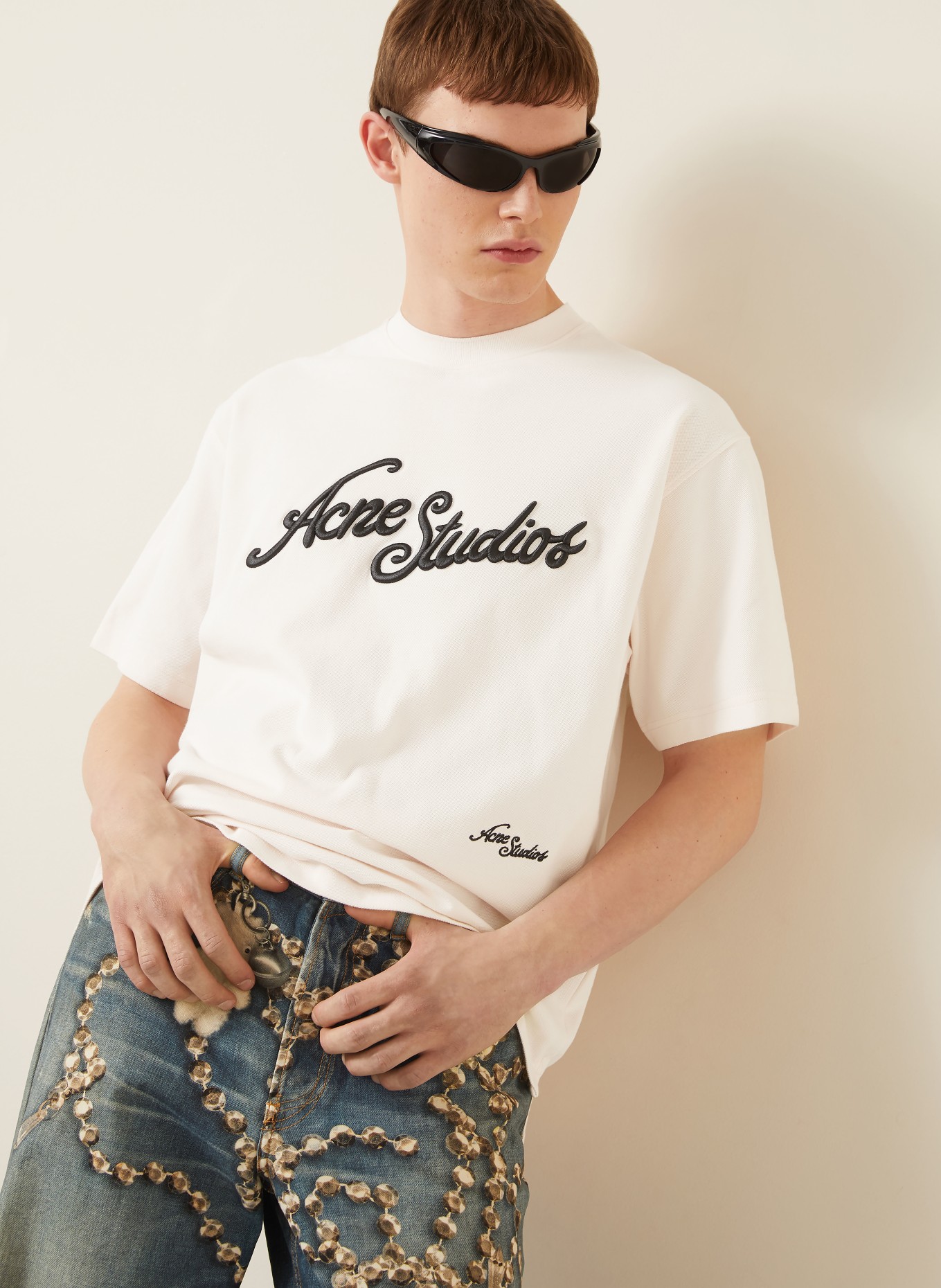 Acne Studios T-shirt: ROSE CLAIR / ZWART