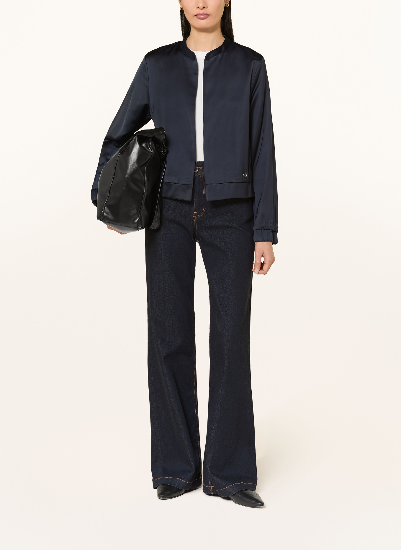 s.Oliver BLACK LABEL Satinbolero: DUNKELBLAU