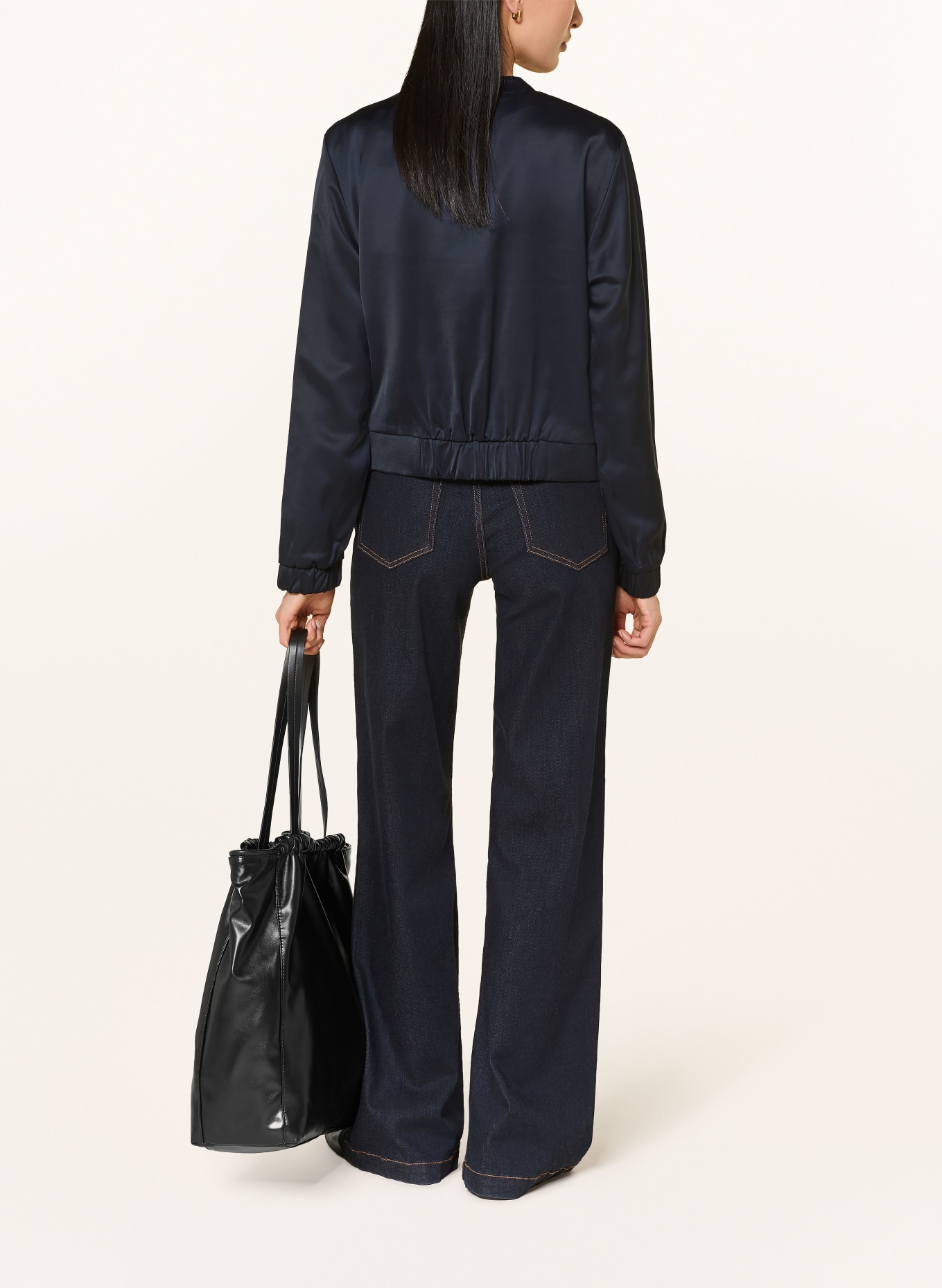 s.Oliver BLACK LABEL Satinbolero: DUNKELBLAU