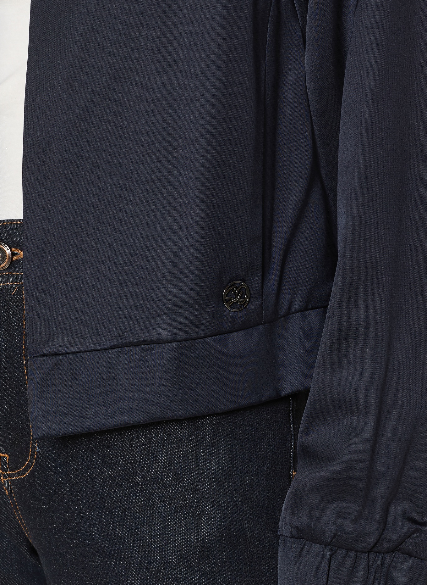 s.Oliver BLACK LABEL Satinbolero: DUNKELBLAU