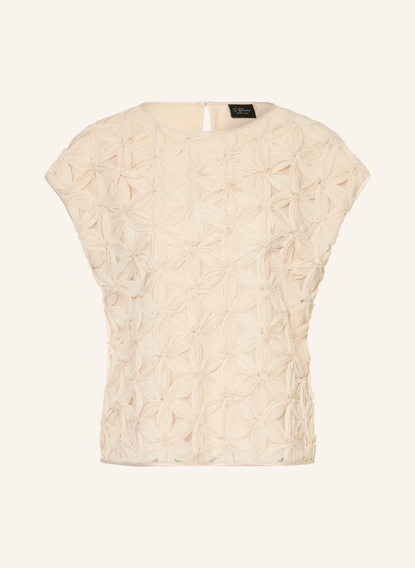 s.Oliver BLACK LABEL Blouse van verschillende stoffen: CRÈME