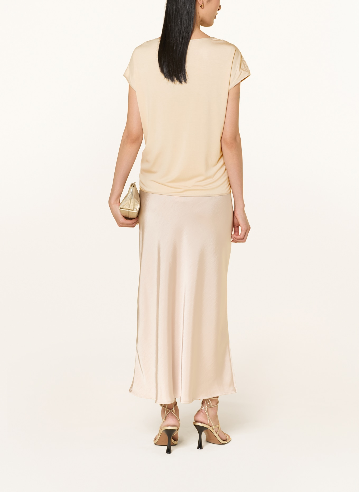 s.Oliver BLACK LABEL Blouse van verschillende stoffen: CRÈME