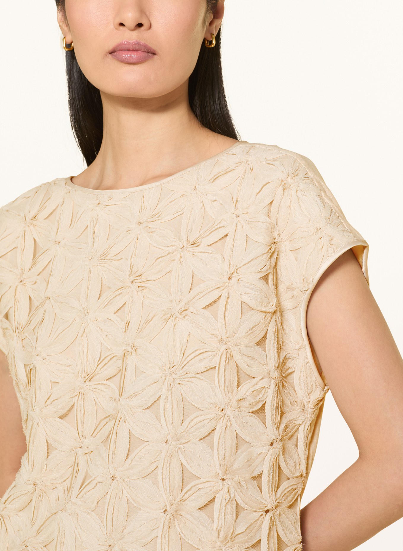 s.Oliver BLACK LABEL Blouse van verschillende stoffen: CRÈME
