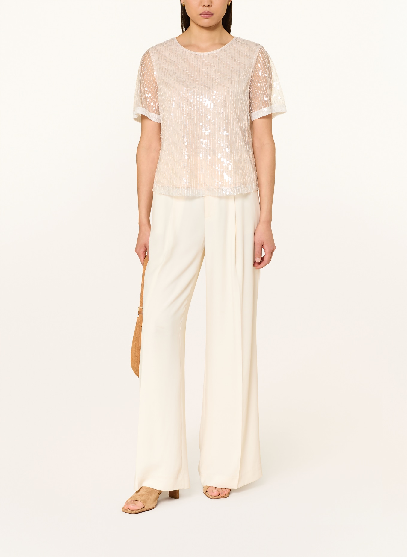 s.Oliver BLACK LABEL Bluzka z cekinami: ECRU