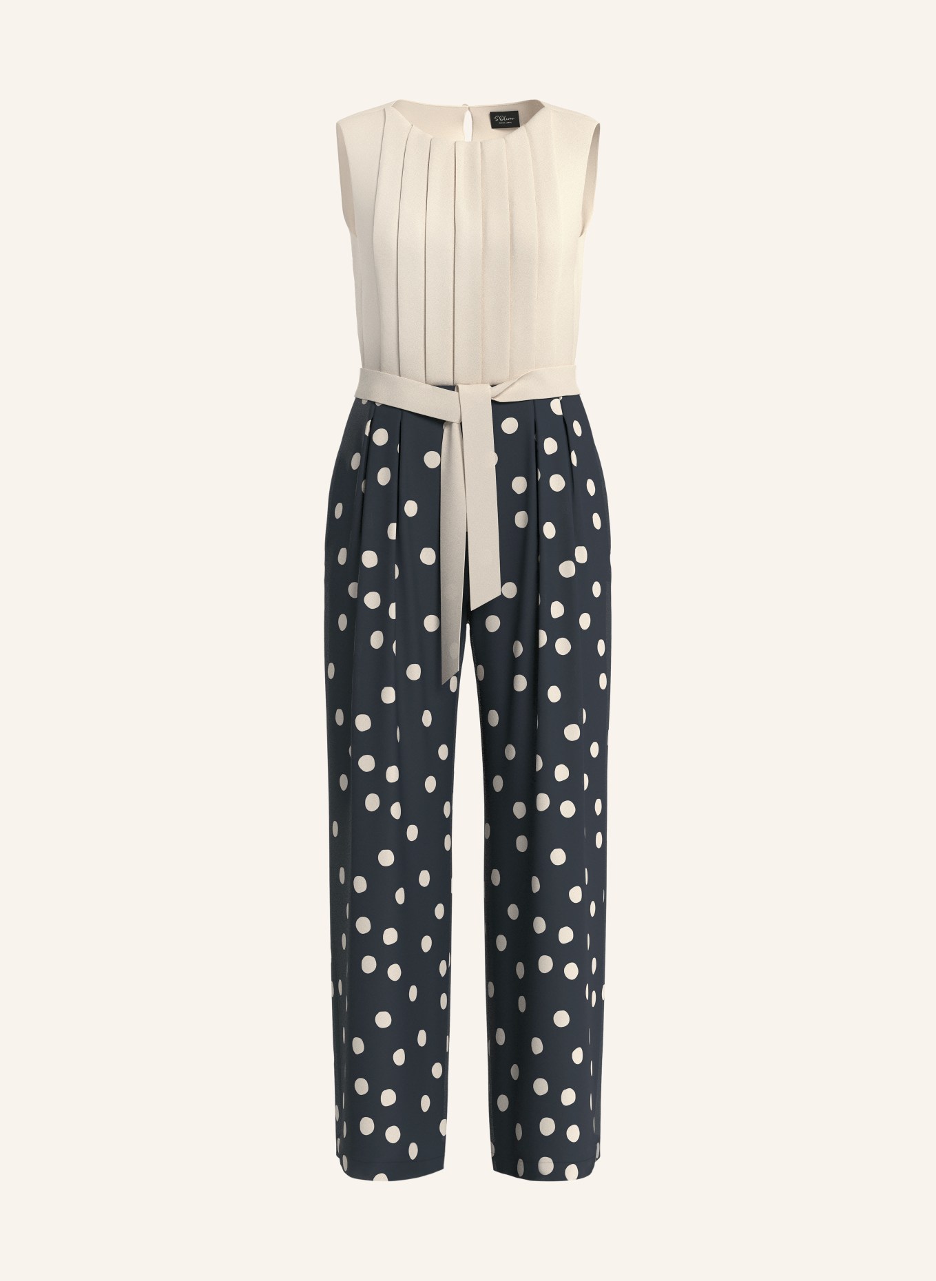 s.Oliver BLACK LABEL jumpsuit: DARK BLUE / CREAM
