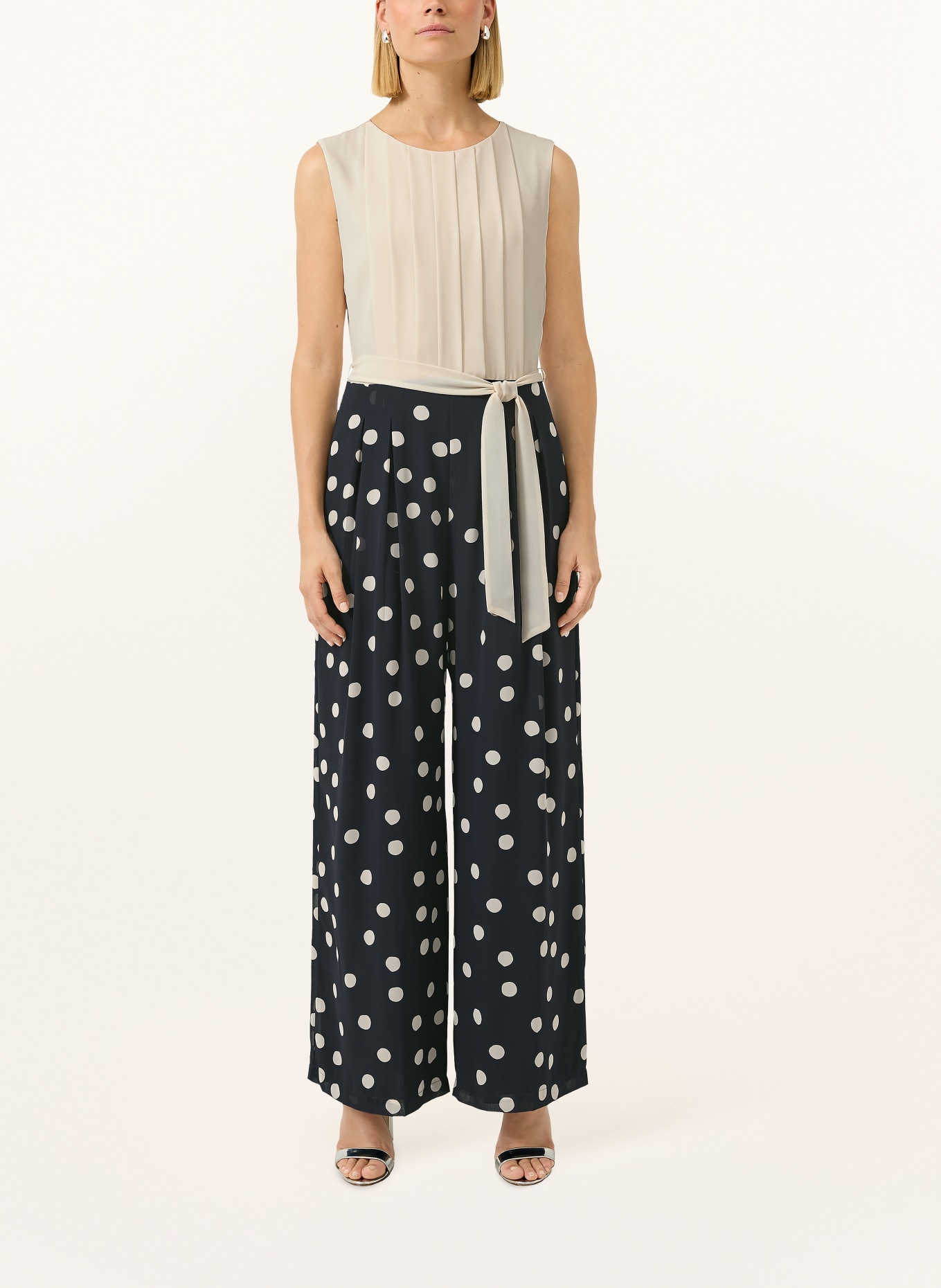 s.Oliver BLACK LABEL jumpsuit: DARK BLUE / CREAM