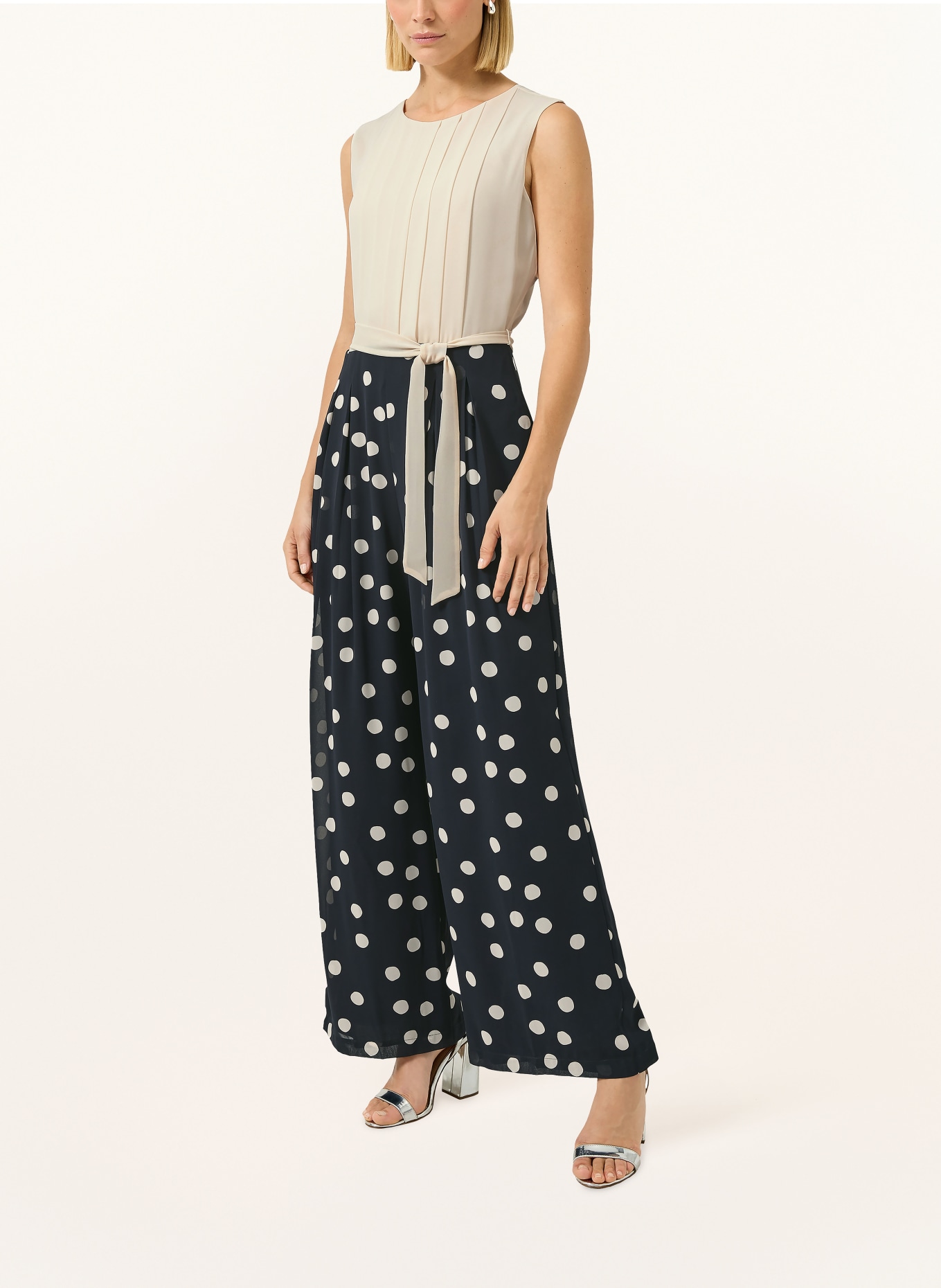 s.Oliver BLACK LABEL jumpsuit: DARK BLUE / CREAM