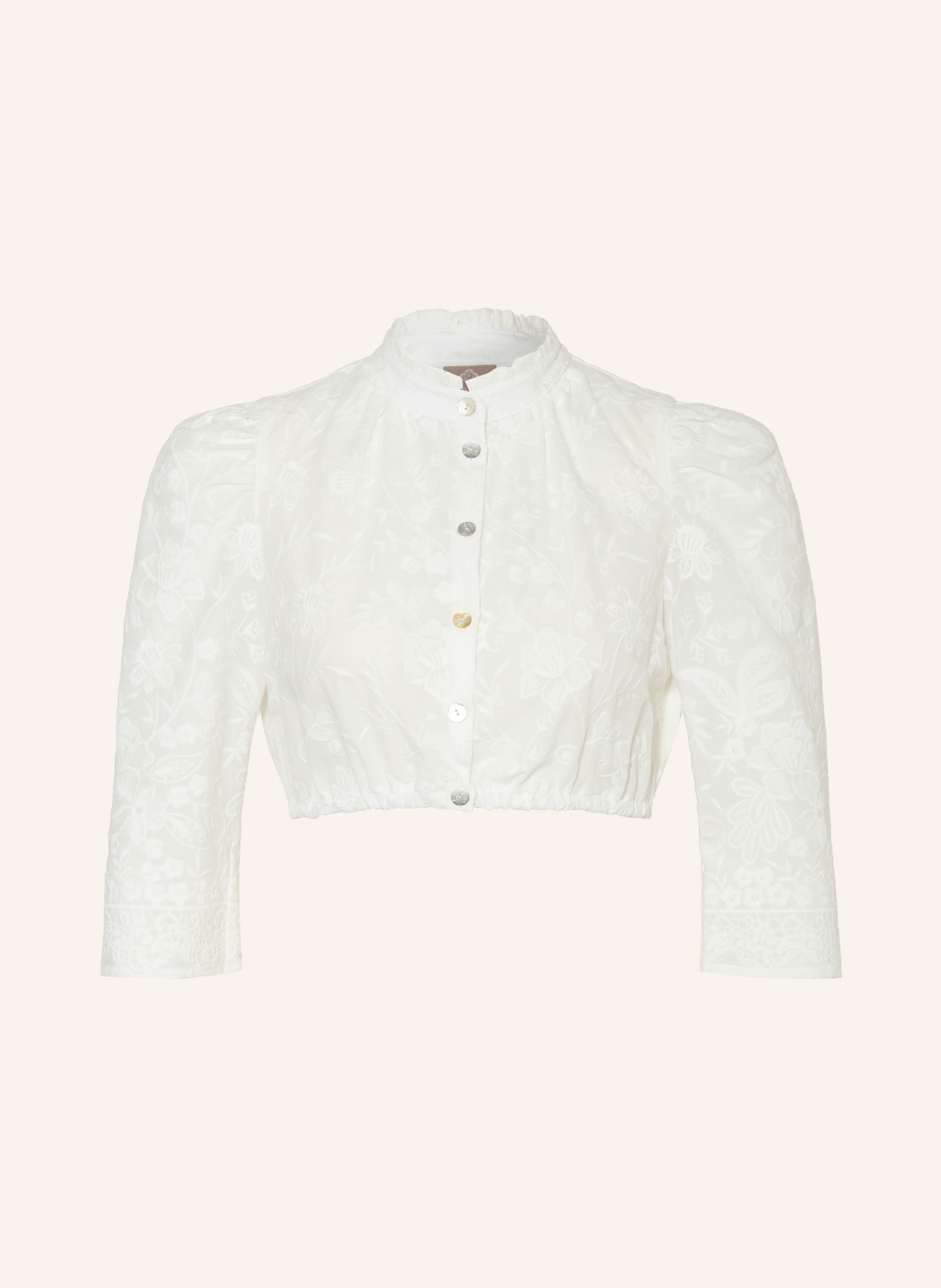 BERWIN & WOLFF Dirndl blouse with ruffles: WHITE