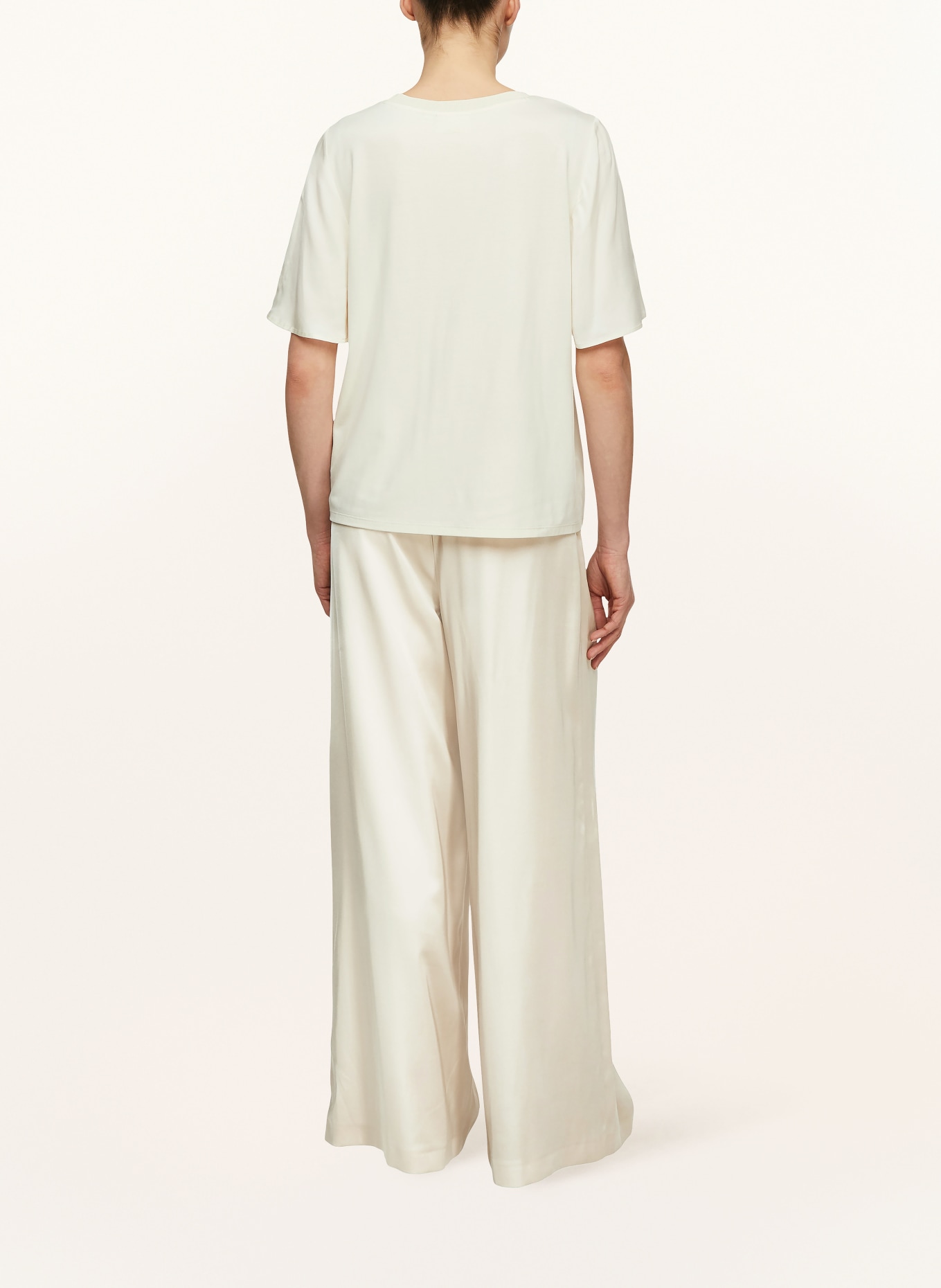 comma Marlene-broek van satijn: ECRU