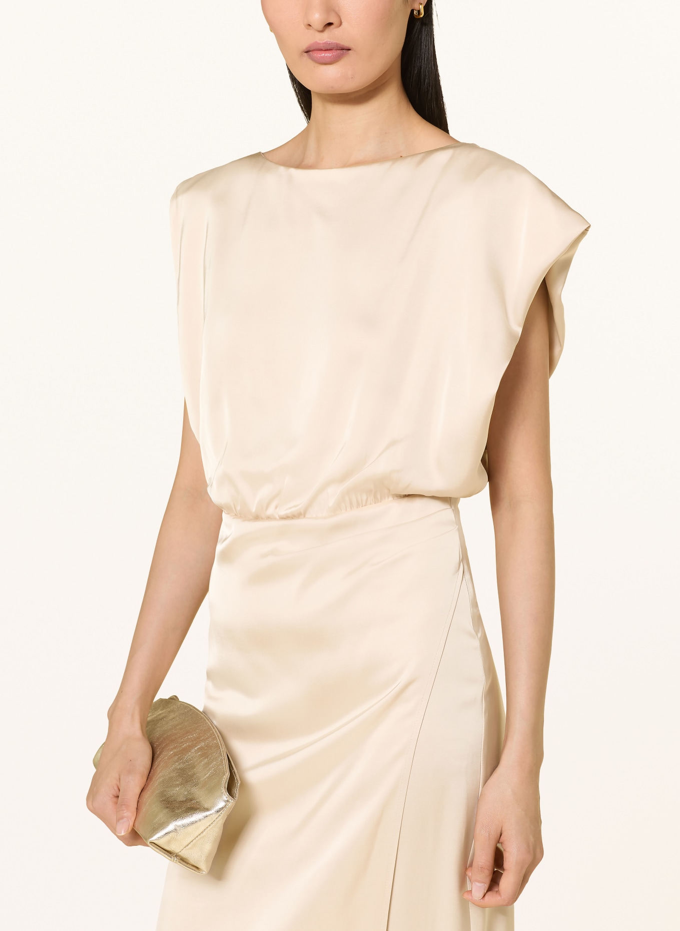 comma Satinkleid: ECRU