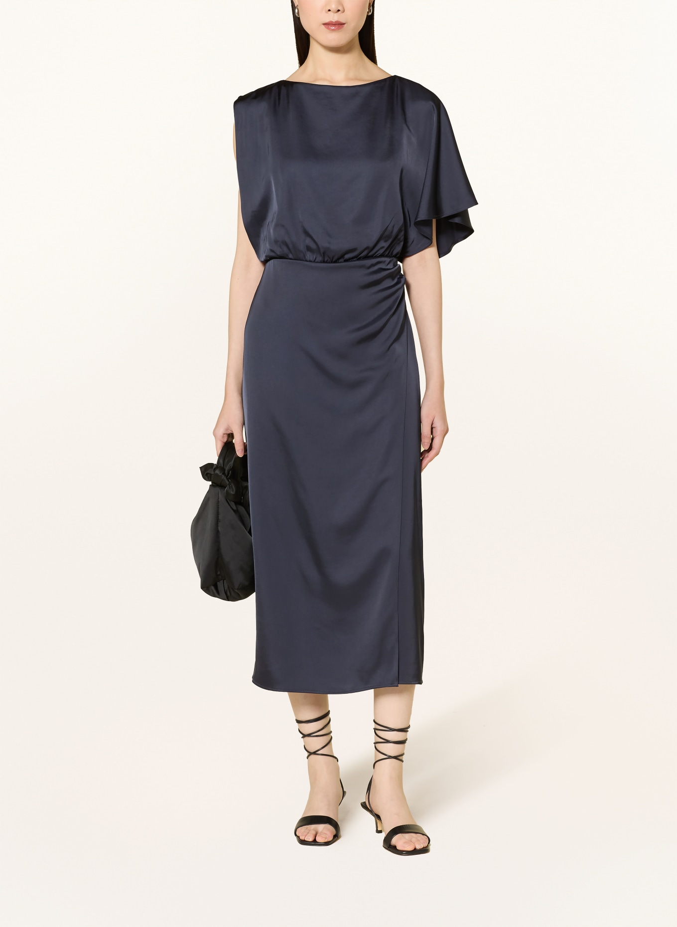 comma Satinkleid: BLAU