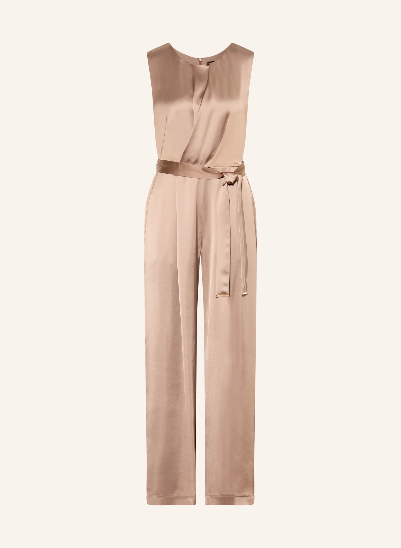 s.Oliver BLACK LABEL Jumpsuit aus Satin: HELLBRAUN