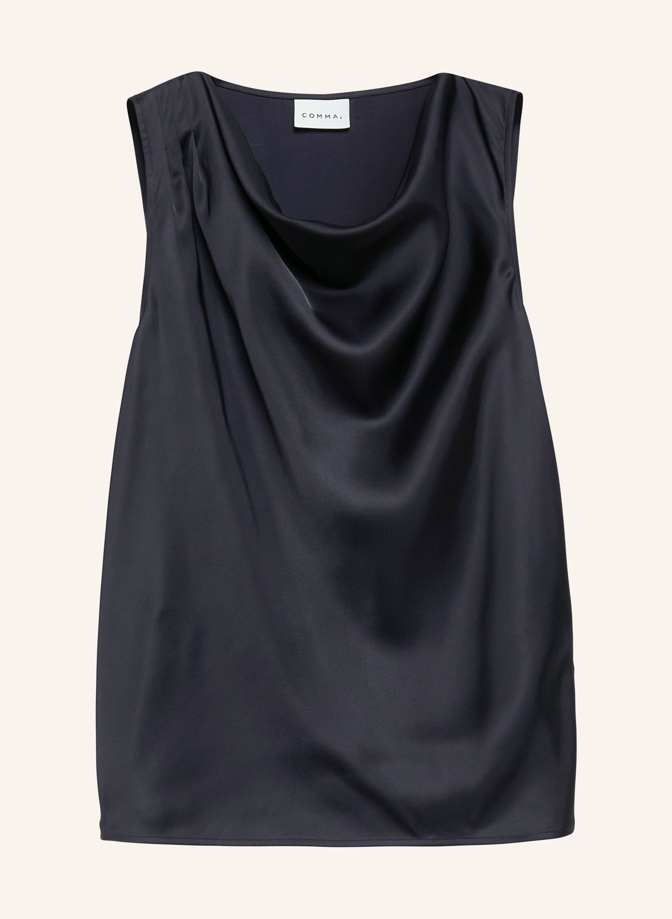 comma Satin blouse: DARK BLUE