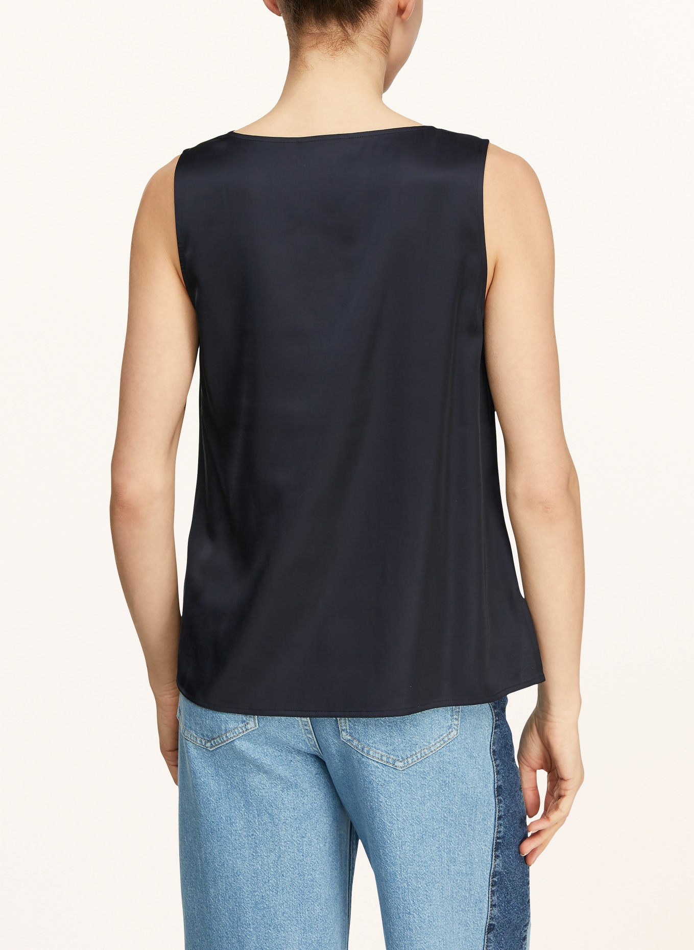 comma Satin blouse: DARK BLUE