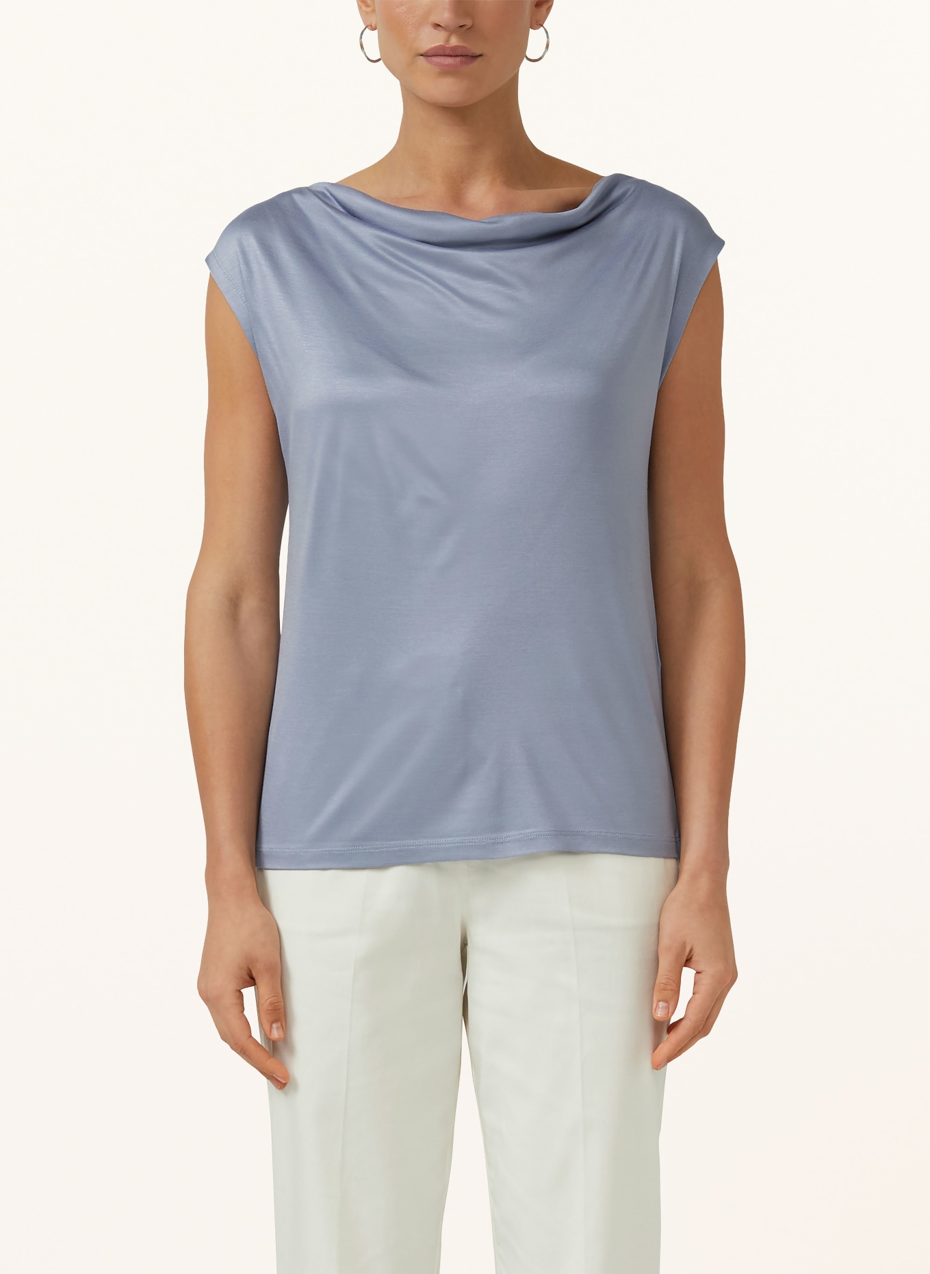 s.Oliver BLACK LABEL Top: LICHTBLAUW