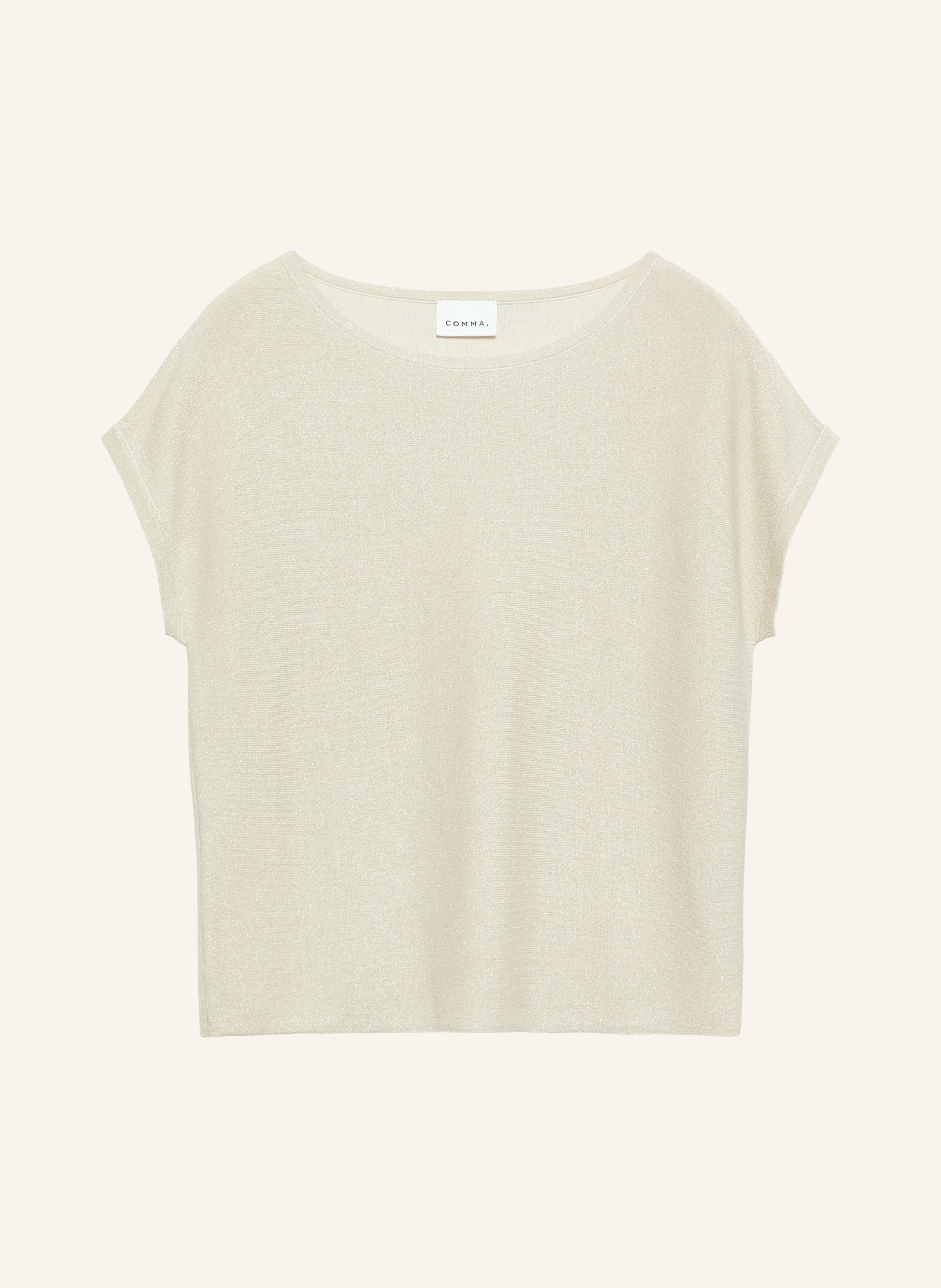 comma Knit shirt: CREAM / GOLD