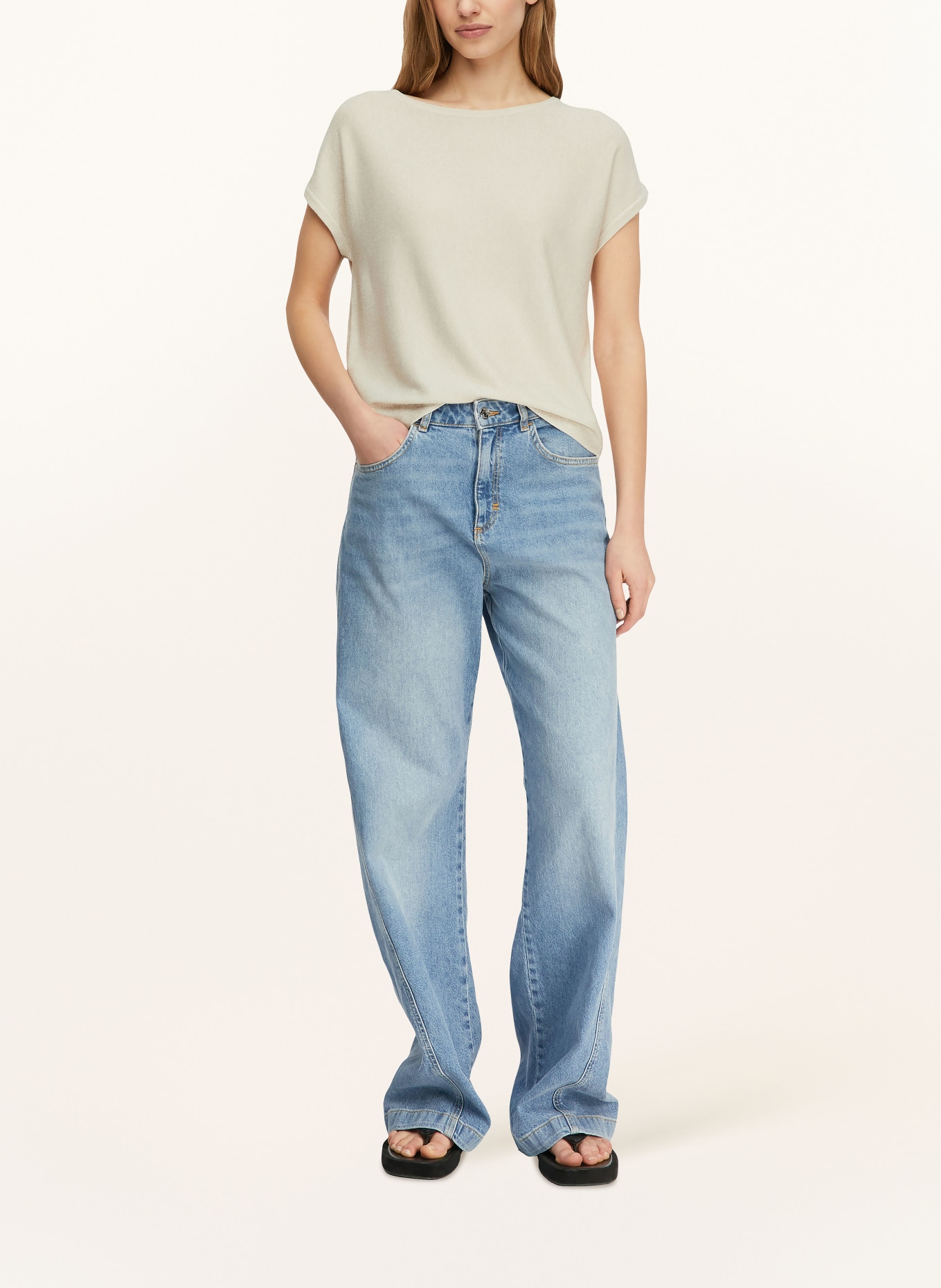 comma Knit shirt: CREAM / GOLD