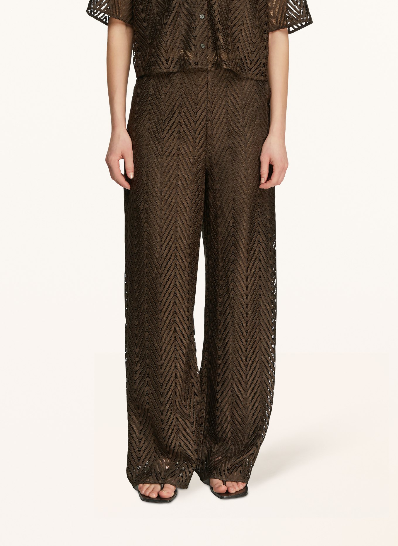 comma Hose aus Spitze: BRAUN