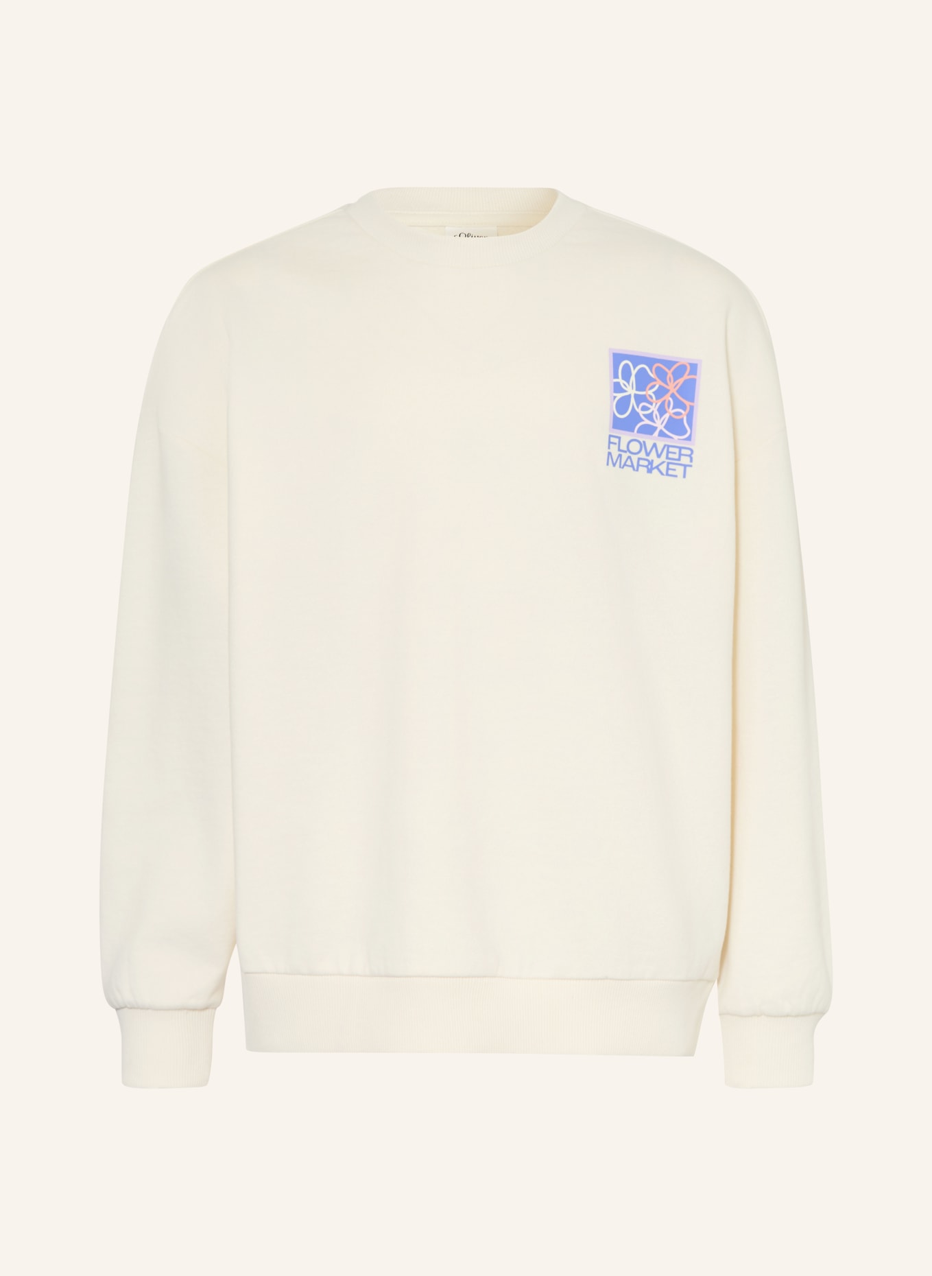 s.Oliver RED Sweatshirt: ECRU / HELLLILA / BLAU