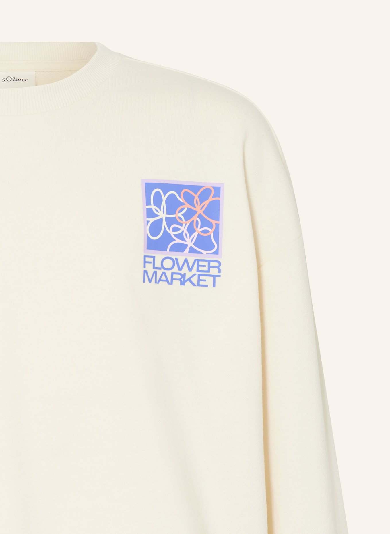 s.Oliver RED Sweatshirt: ECRU / HELLLILA / BLAU
