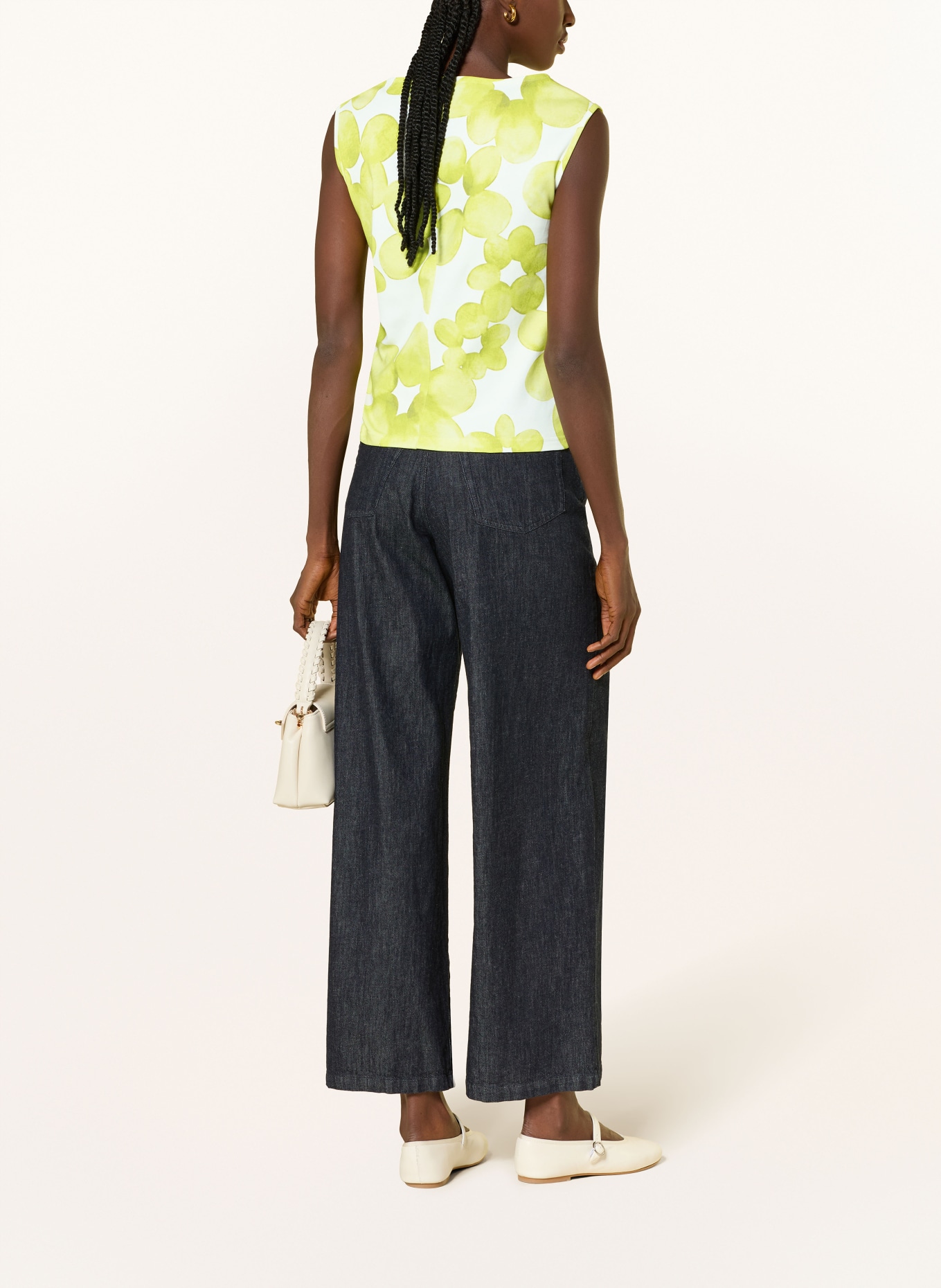 lilienfels Top: NEONGRÜN / WEISS