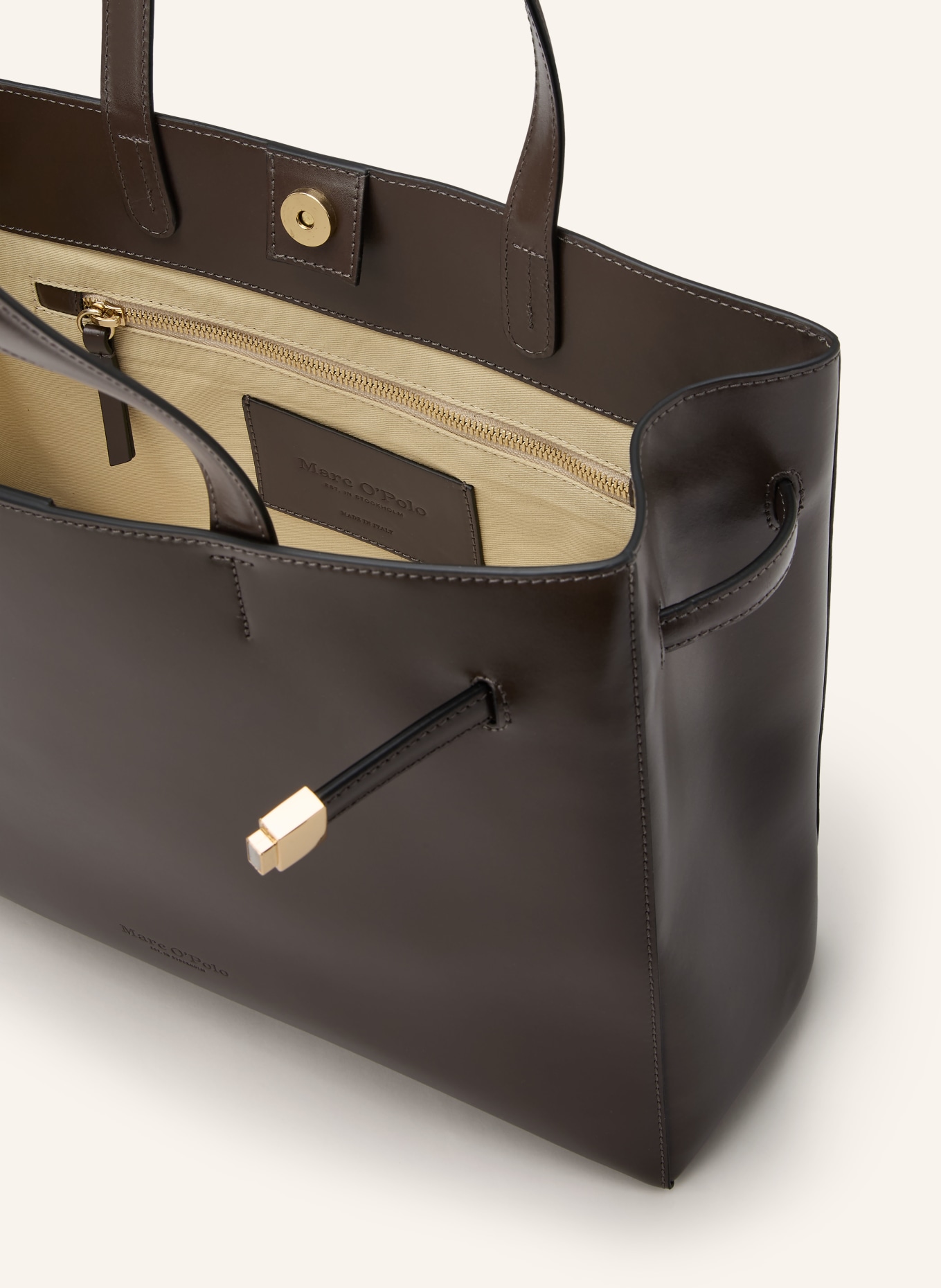 Marc O'Polo Shopper TAINA MEDIUM: DUNKELBRAUN / GOLD