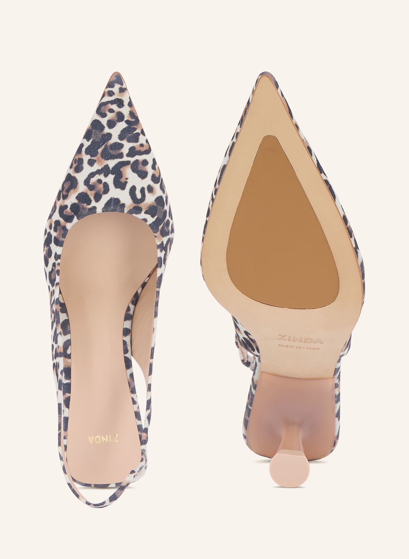 ZINDA KALIA slingback pumps: CREAM / DARK BROWN / BLACK