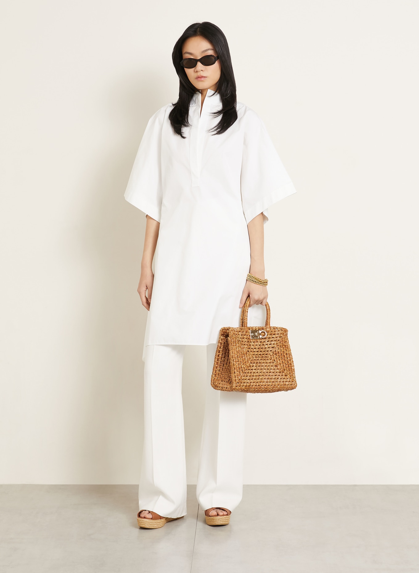 FERRAGAMO Handtas met etui: LICHTBRUIN