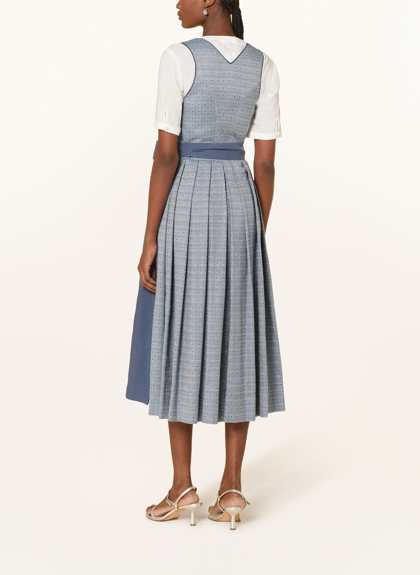 Grasegger Dirndl BRIANNA: BLAU / WEISS