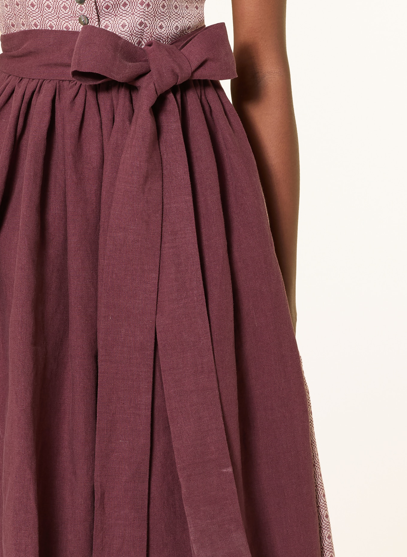 Grasegger Dirndl BRIANNA: DUNKELROT / WEISS