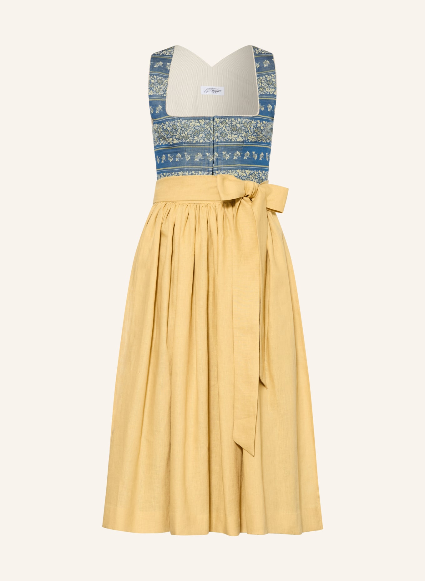Grasegger Dirndl BRITTA: BLAU / DUNKELGELB