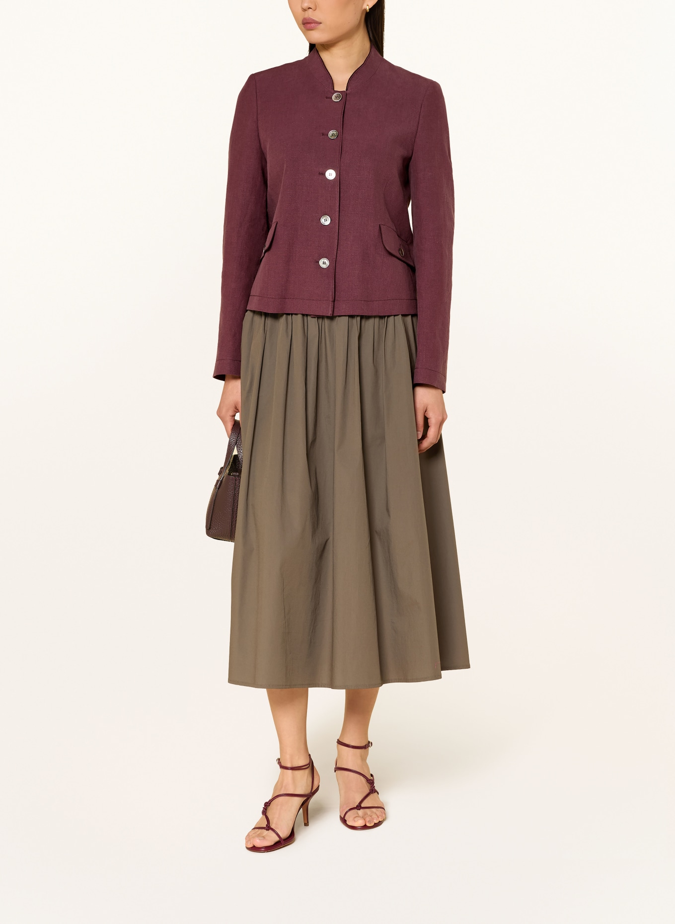 Grasegger Janker SILKE en lin: ROUGE FONCÉ