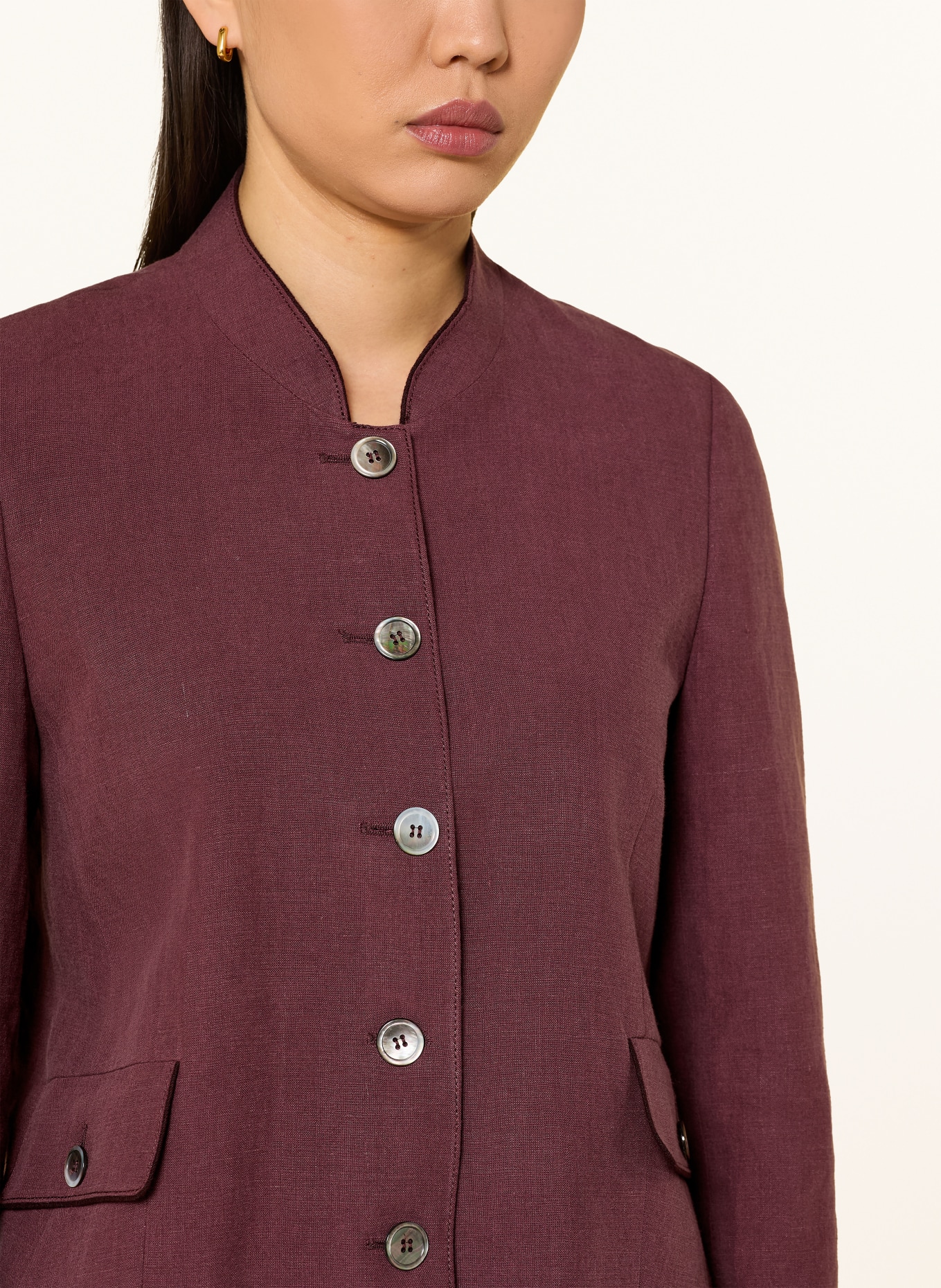 Grasegger Janker SILKE en lin: ROUGE FONCÉ