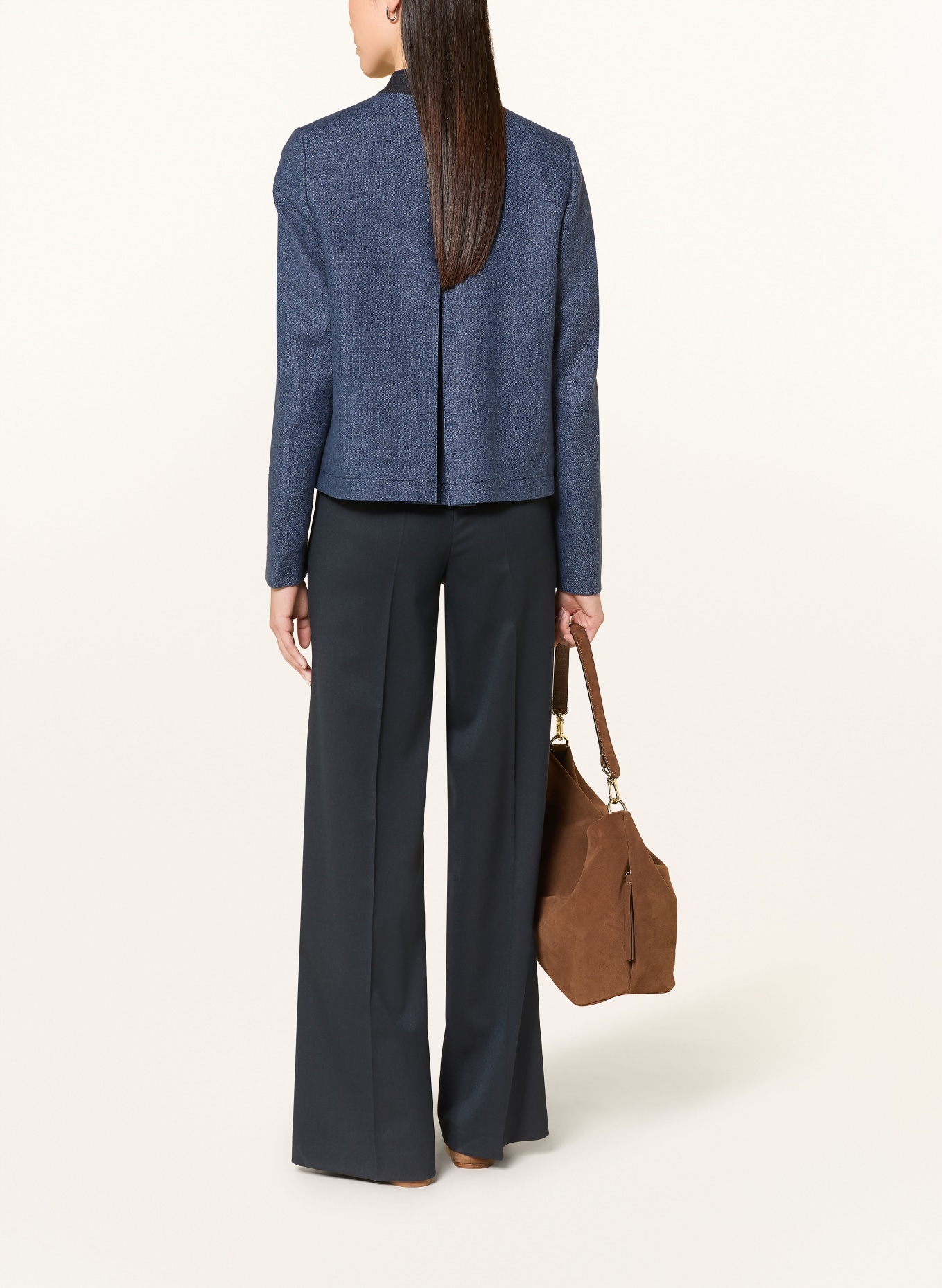 Grasegger Kastenjacke SILKE aus Leinen: BLAU